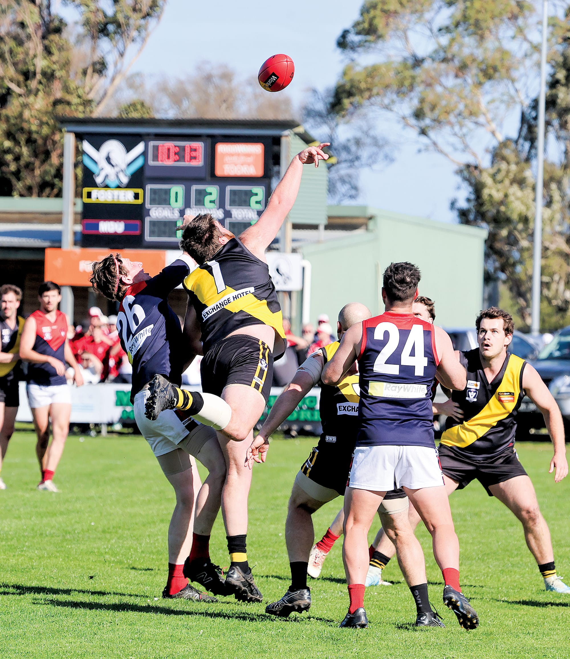 Foster’s ruckman Mitchell Allott was a key to the Tigers’ victory but MDU was seriously hampered in that department by the loss of Kieran Bohn to injury.