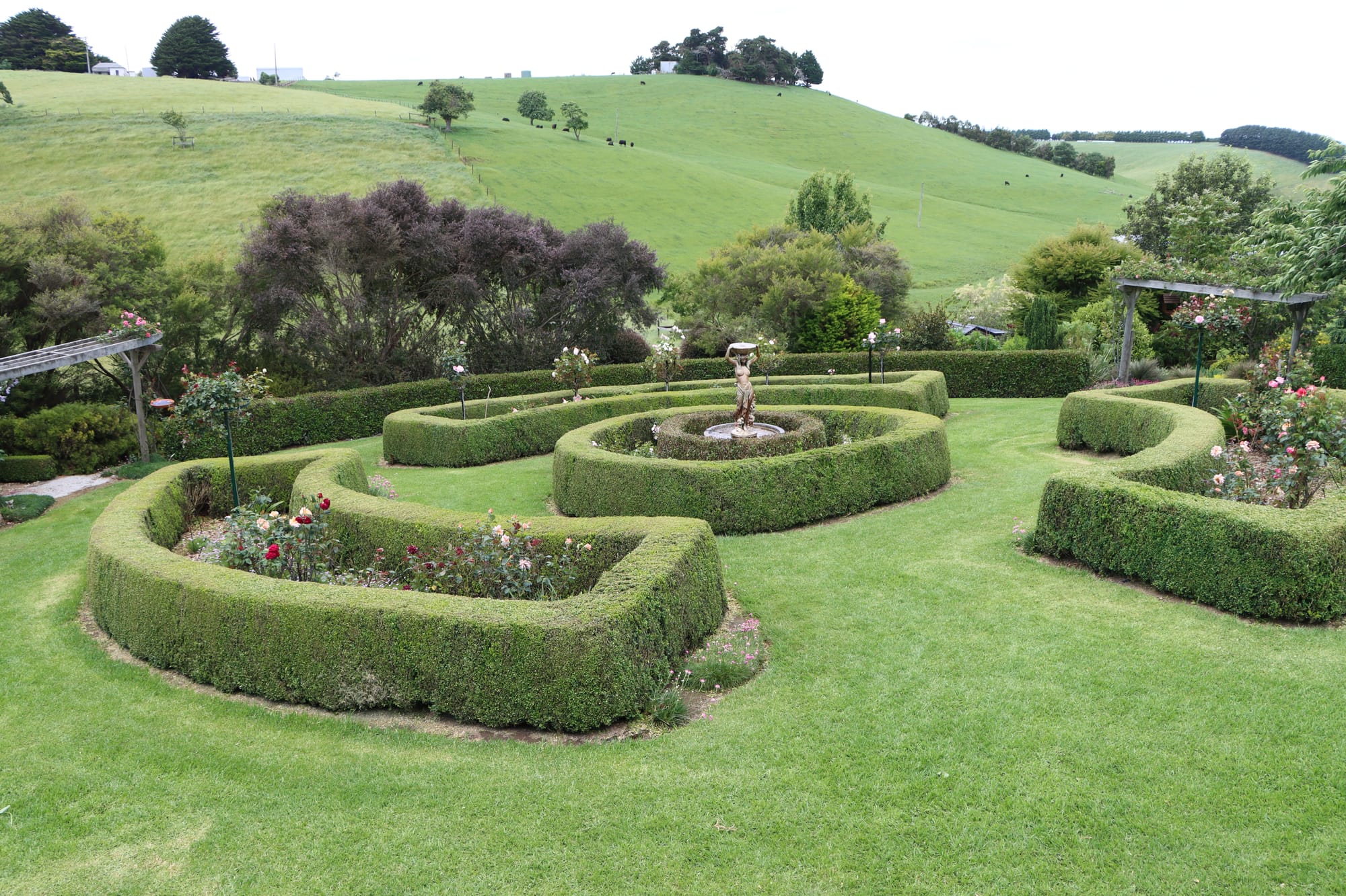 Hedged garden beds are among the spectacular features of ‘Mon Beau Jardin’.

