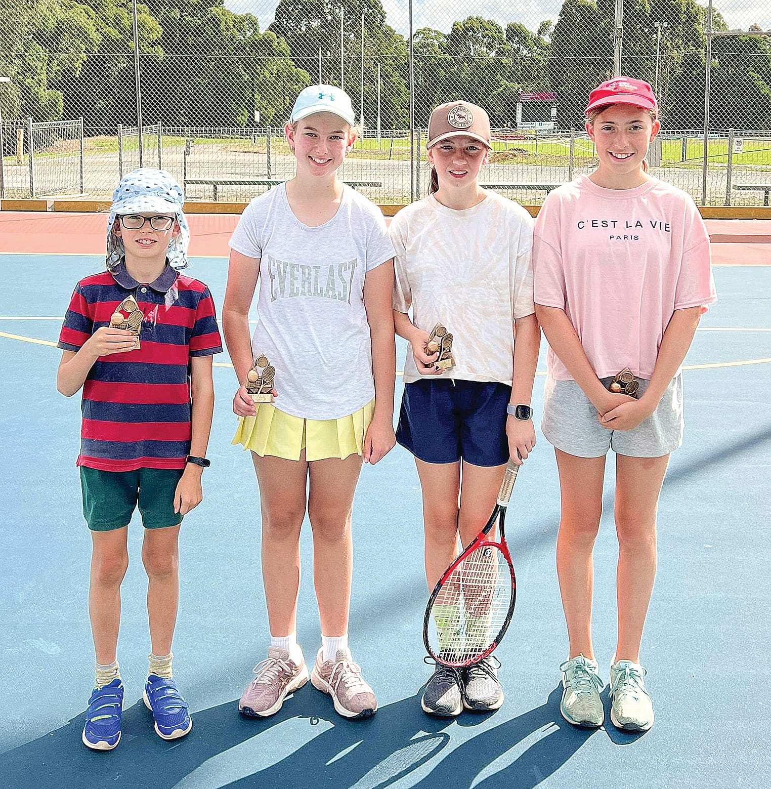 C Grade runners up: Leongatha Saville (L-R) Joseph Watt, Clara Western, Charlotte Harris, Evelyn Watt.
