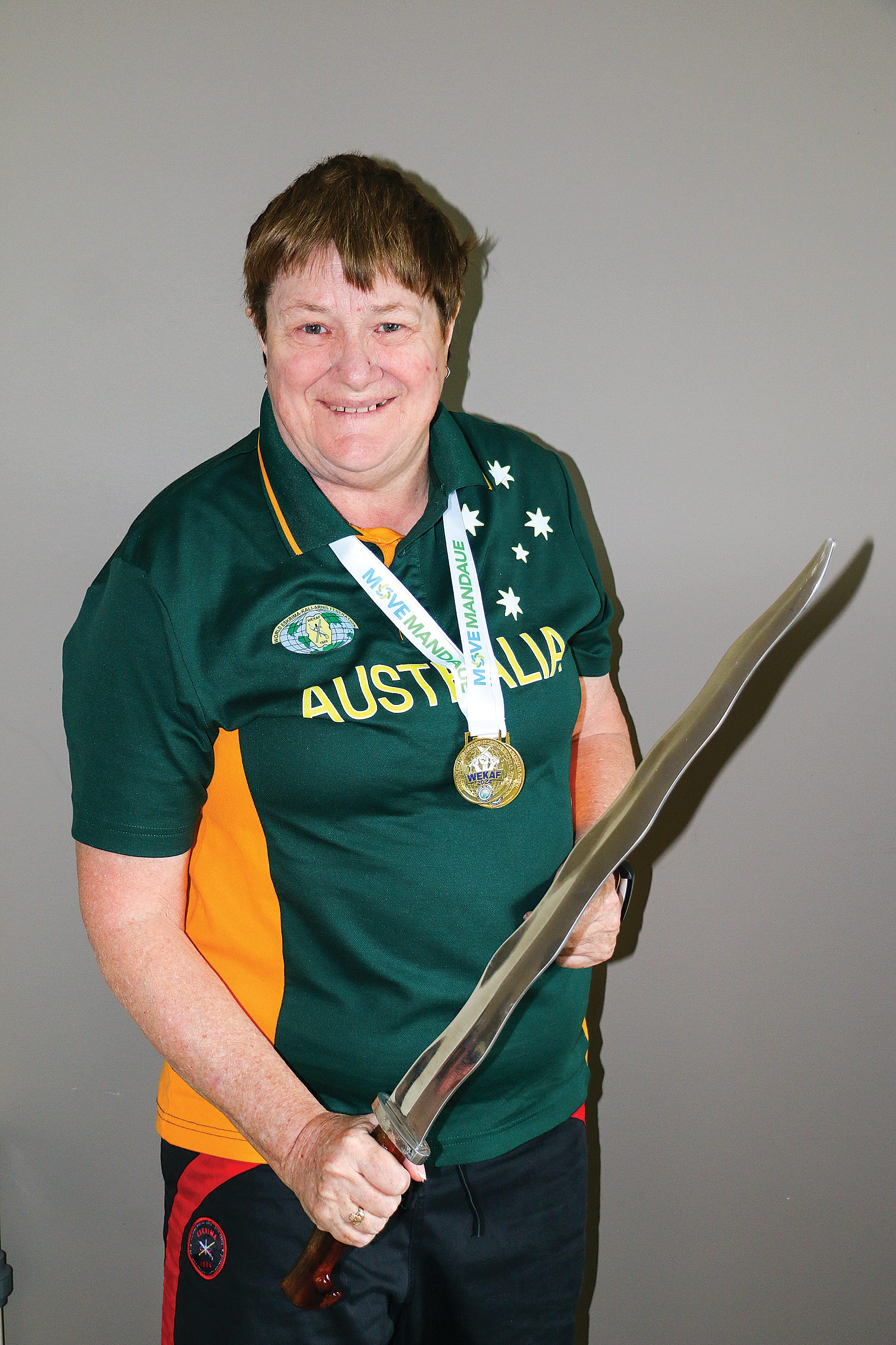 Leongatha’s Lynne McIntyre has had impressive success at the Eskrima World Championships event in the Philippines. Tk36_4424