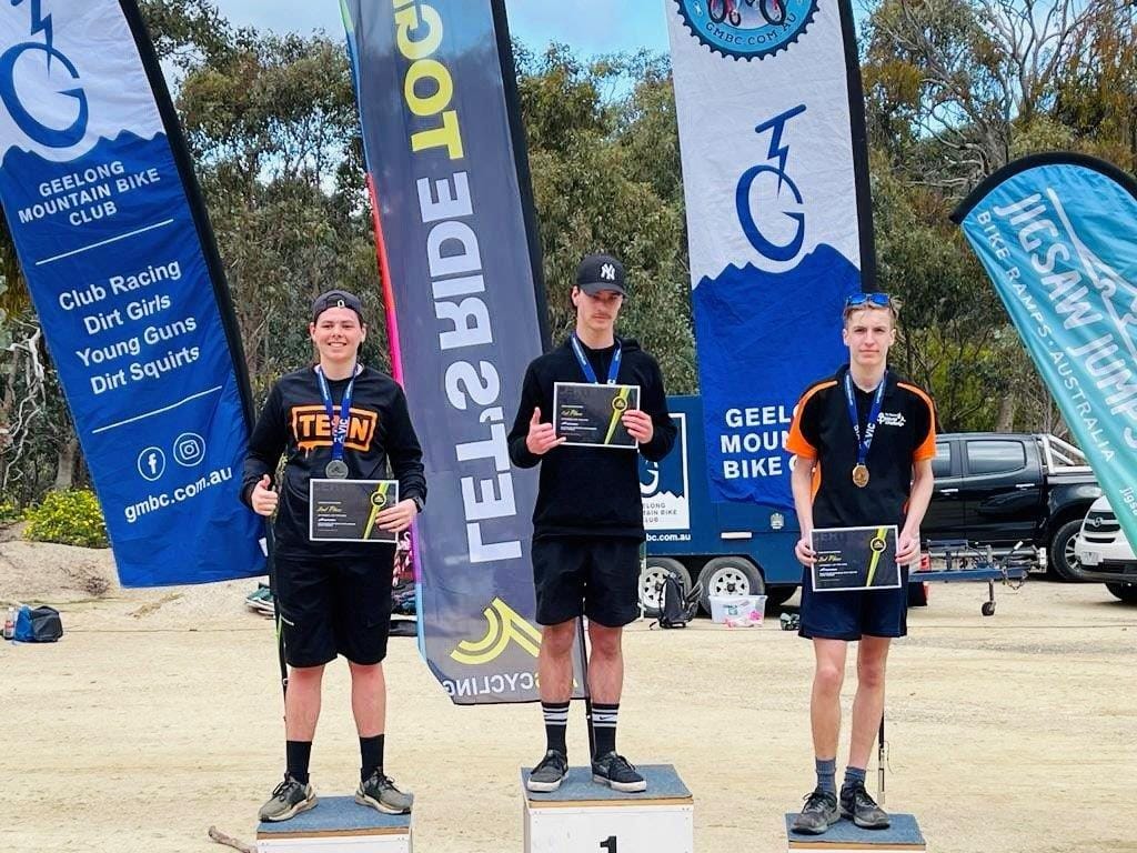 Kade Rigby first and Jack Wightman second were on the podium after the Under 19 males