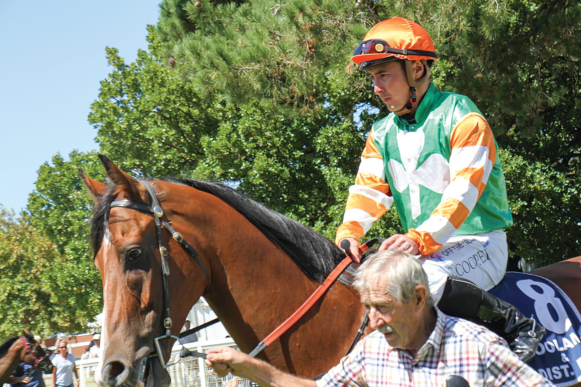 Jockey Shaun Cooper riding Persuasive Star in Race 5 at Woolamai B132._0925