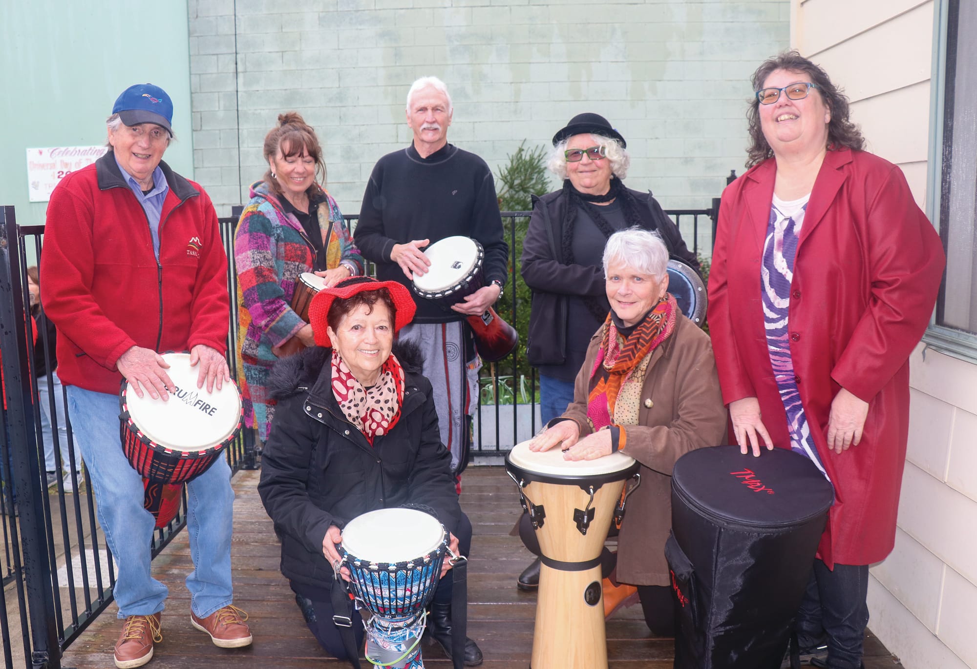 Drumming 4 Life members volunteered to support Housing Matters Bass Coast during homelessness awareness week. Z31_3323 