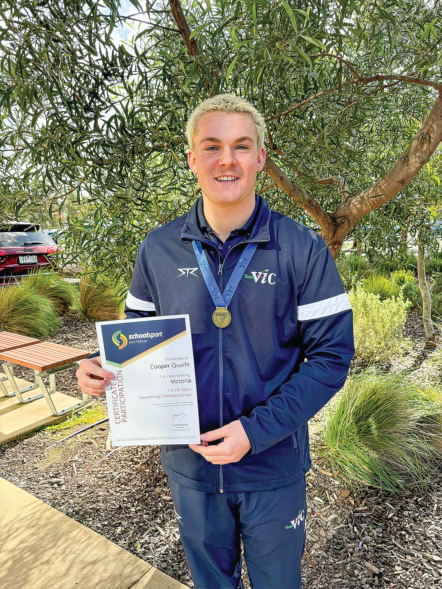 Cooper Quaife was named as captain of Team Victoria, headed for the Gold Coast for the 2024 School Sport Nationals.