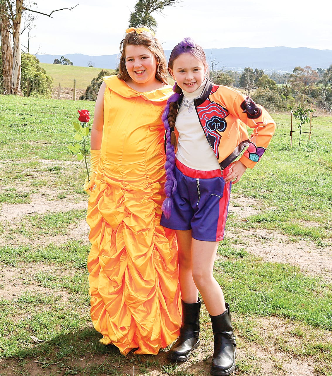 Blaire Davey and Heidi McCann getting ready for the character parade.