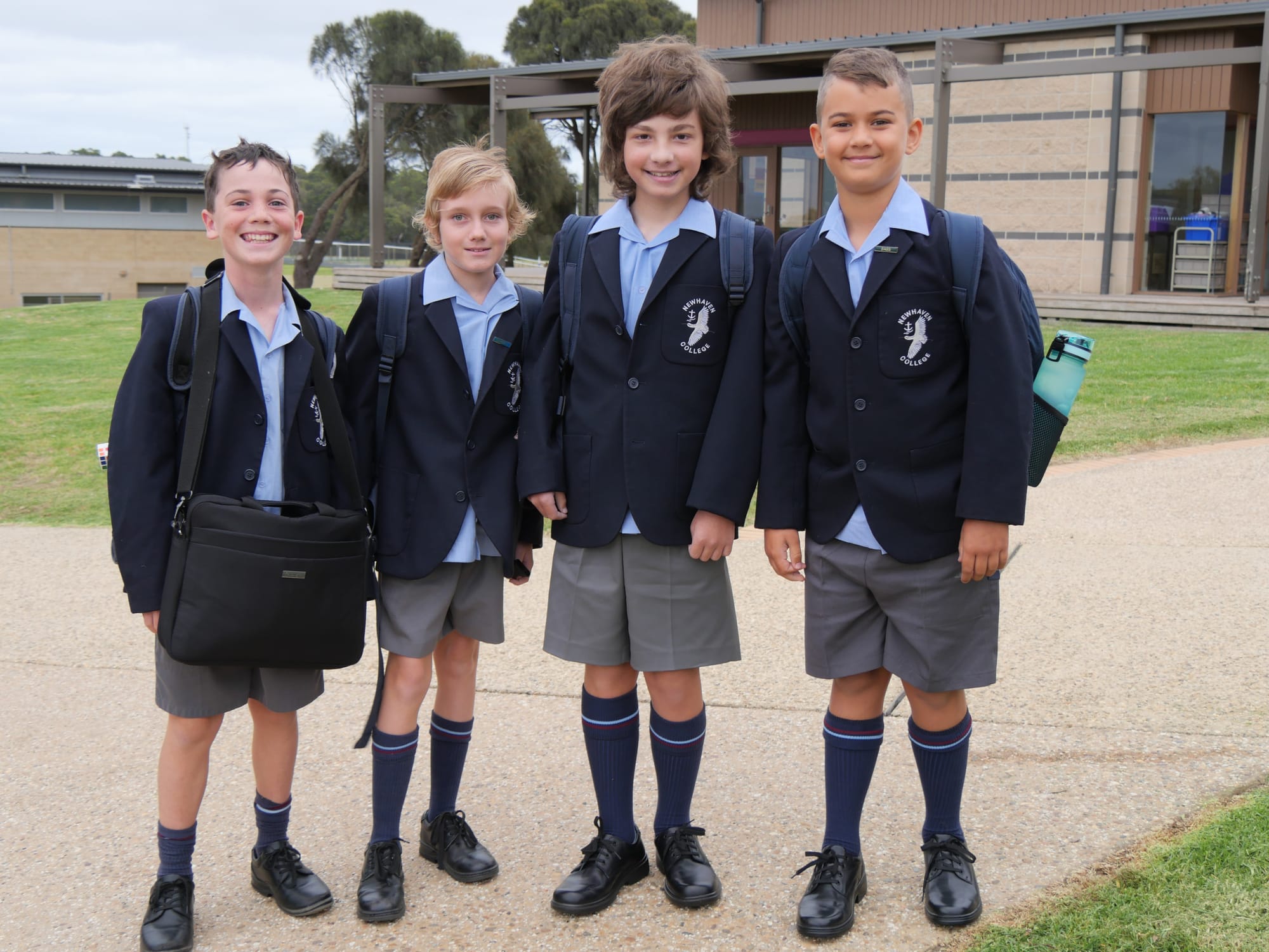 Year 6 students Magnus Bathgate, Callan Reilly, Saxon Collier and Michael Christofi are ready for what 2024 brings.