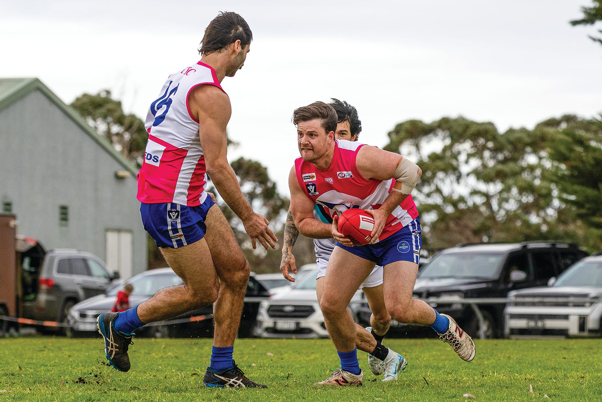 Jacob Proctor runs with the ball for Tarwin. Photo: Bec Casey Sports Photography.