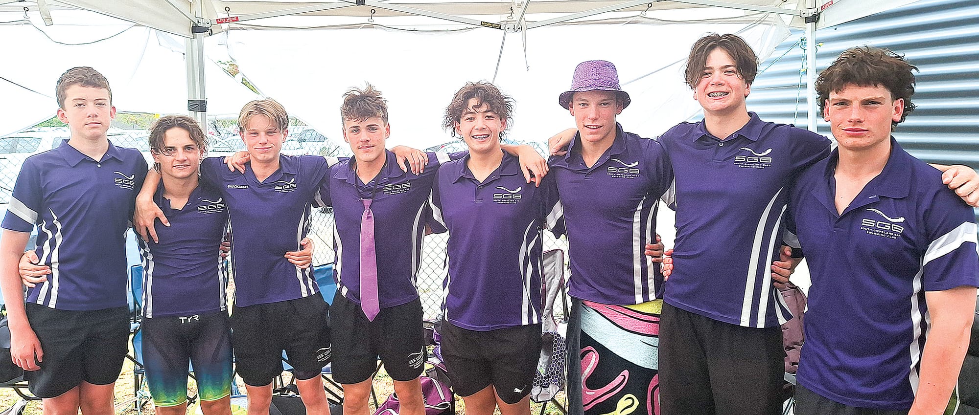 The boys give their support on day three to the team