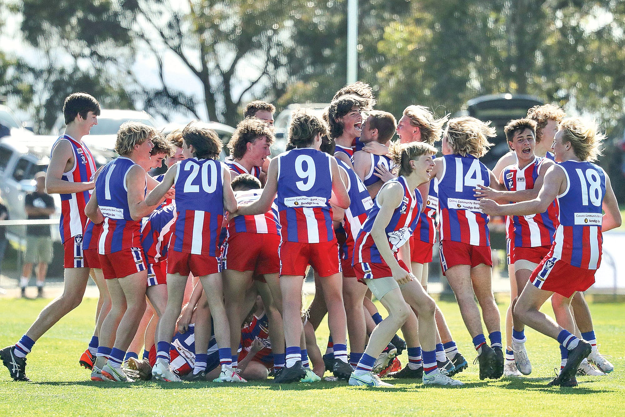 Phillip Island secured the win on Saturday in a 54 to 27 showdown against Warragul Industrials. Photo: Carol Ratcliff.