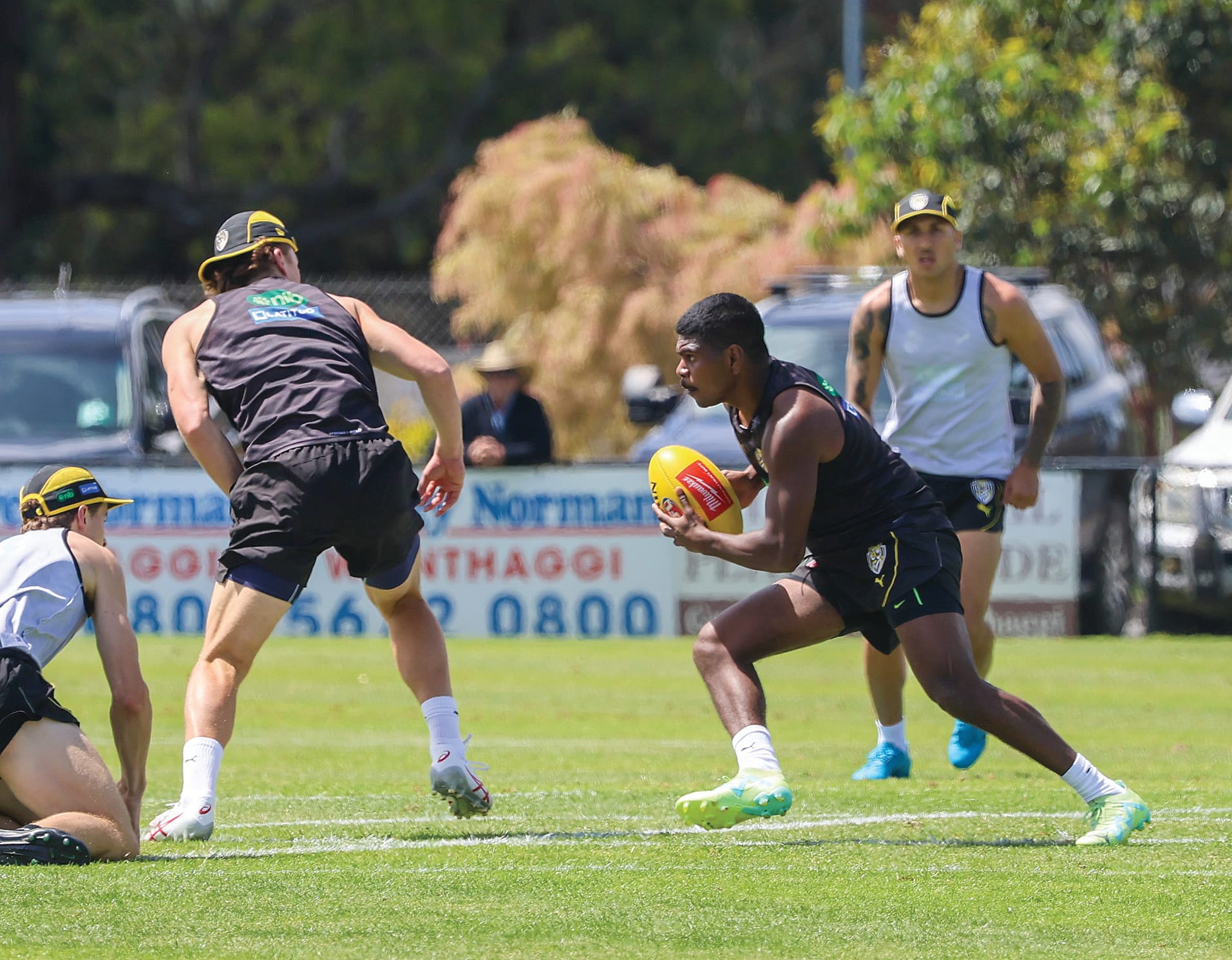 Richmond’s Maurice Junior Rioli might find himself in the midfield next season if his role in match-play simulation at Wonthaggi last week is anything to go by.