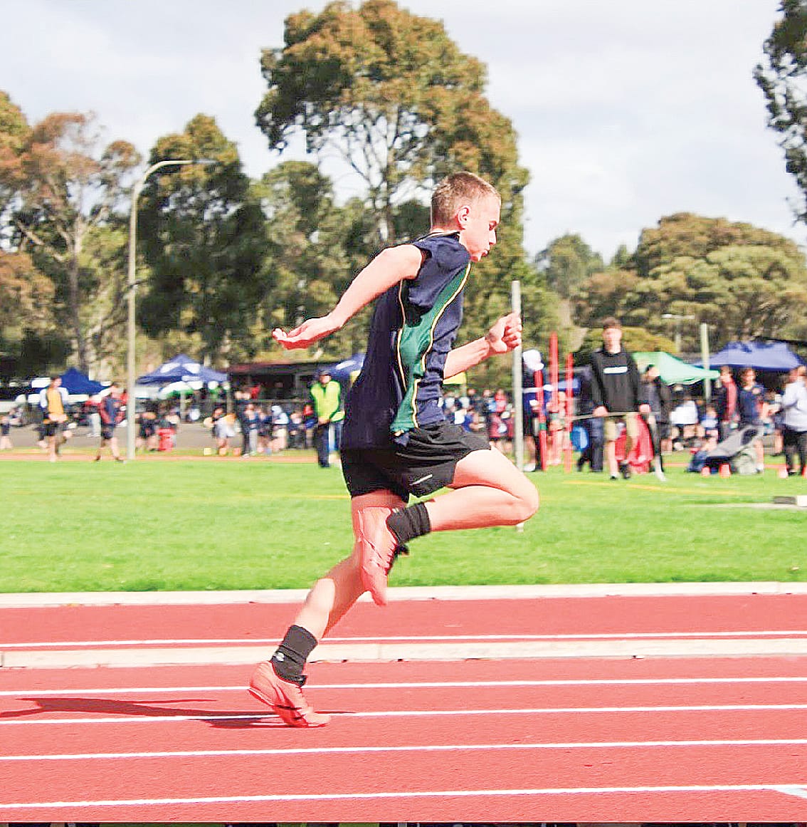 Jacob sprinting for athletics glory
