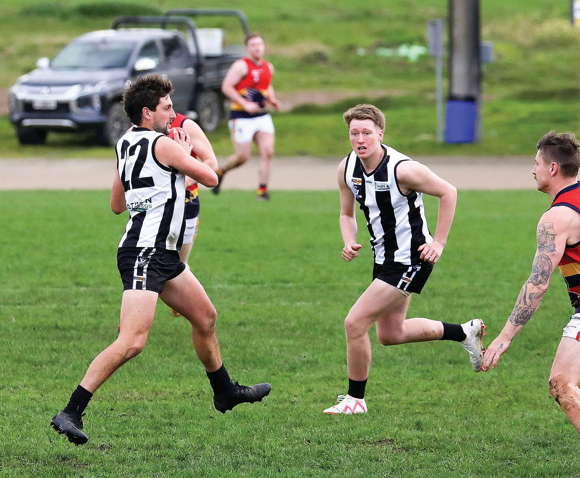 Matt Cozzio played his 200th senior game over the weekend while it was Tommy Burgess first senior match.
