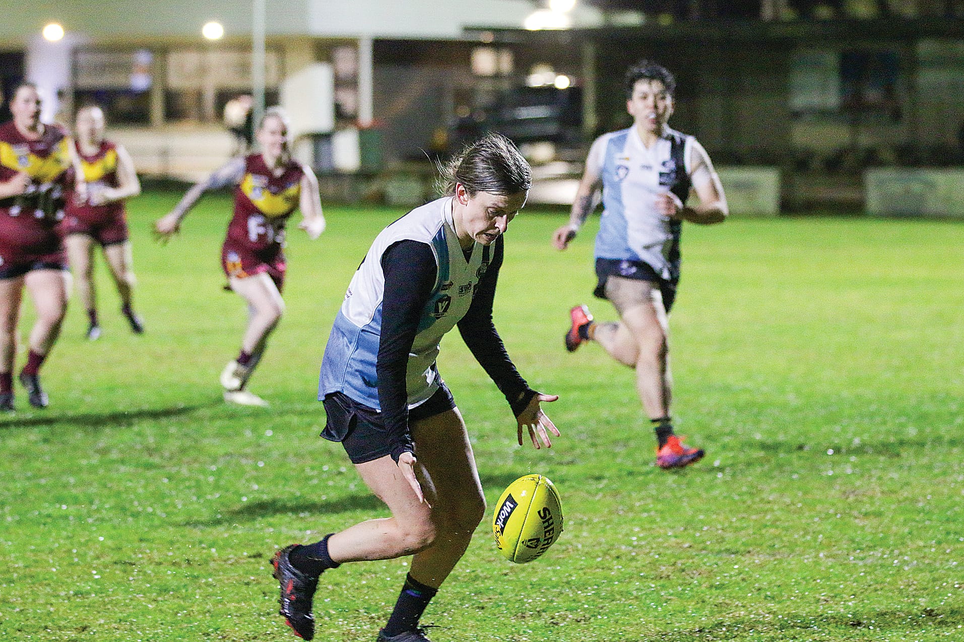 Molly Conroy chases a loose ball in the Pride Round match against Tyabb.