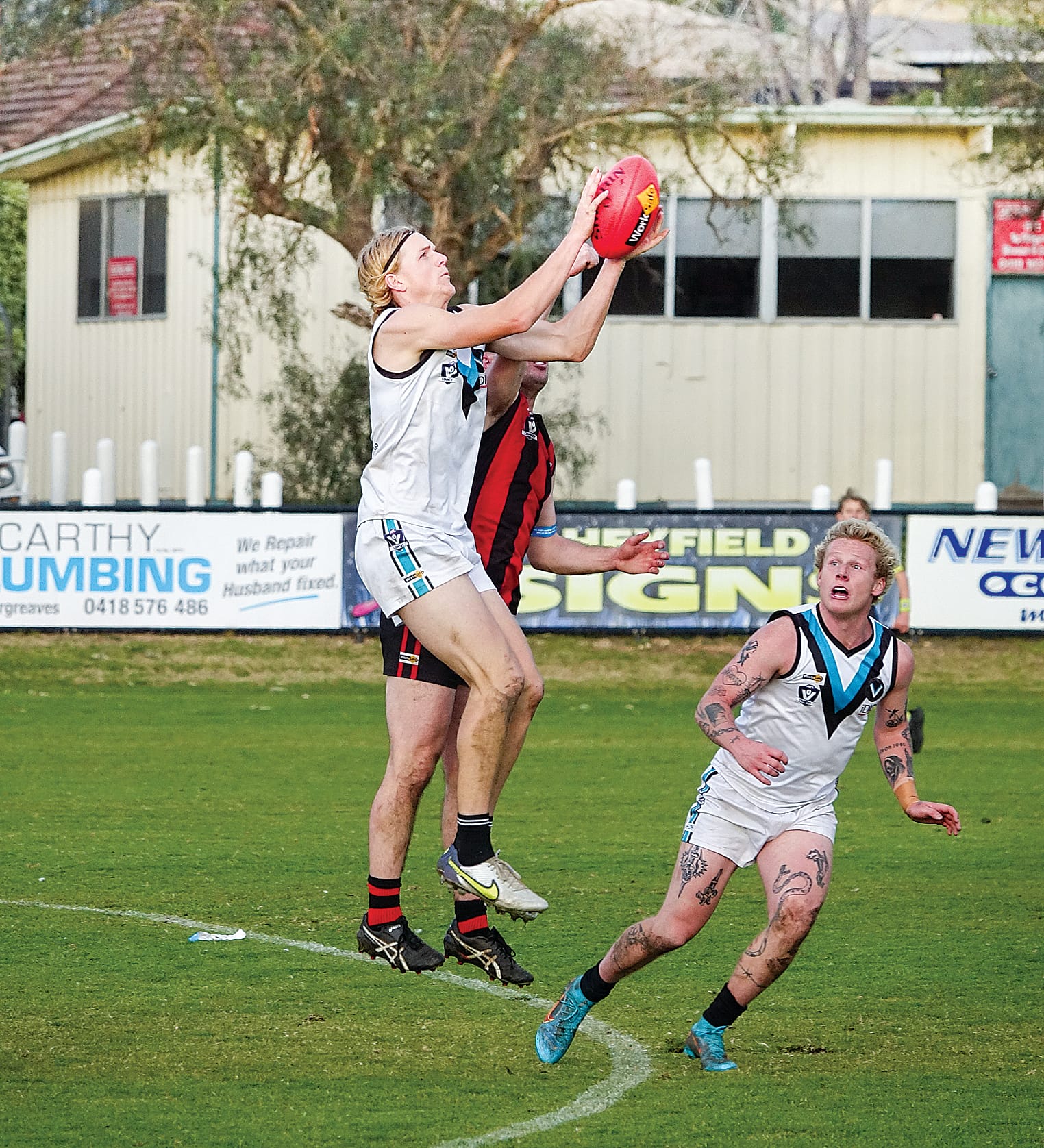 Jack Hutchinson provides versatility to Wonthaggi Power’s awttack with marking, defensive and team skills to burn.