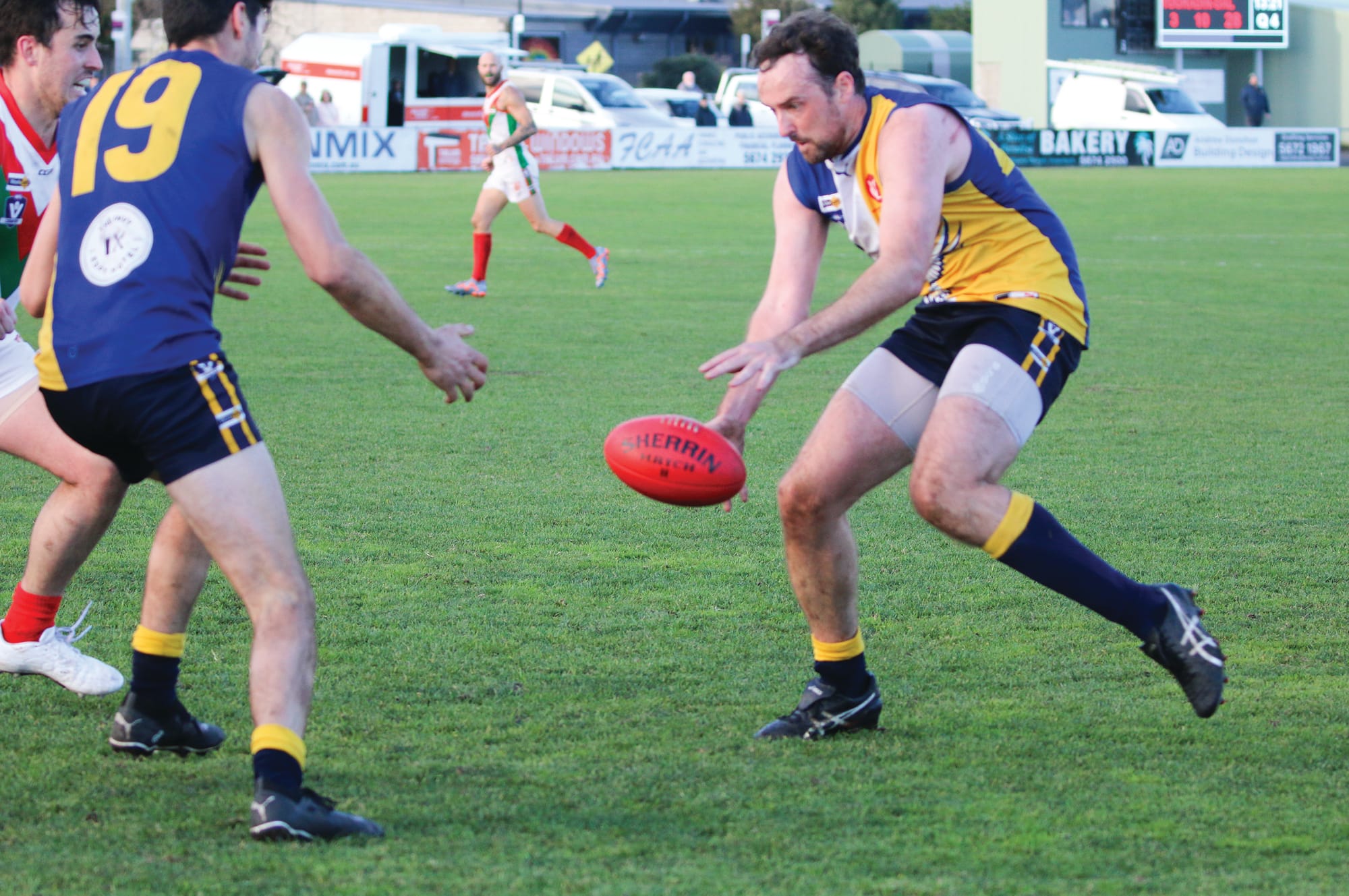 Clinton McCaughan snapped a quick goal for Inverloch Kongwak in the last quarter. 