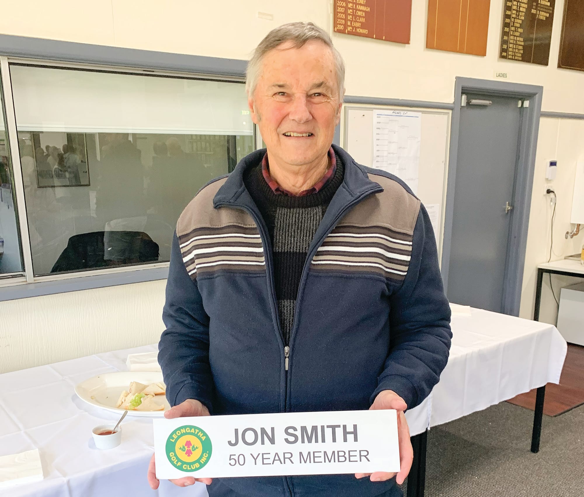 Jon Smith was recognised as a Fifty-Year Member of the Leongatha Golf Club at the AGM on Saturday.