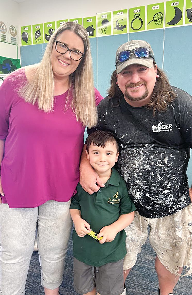 Will with mum, Nicole and dad, Tim was excited for his first day of school at St. Joseph’s Primary School, Korumburra.