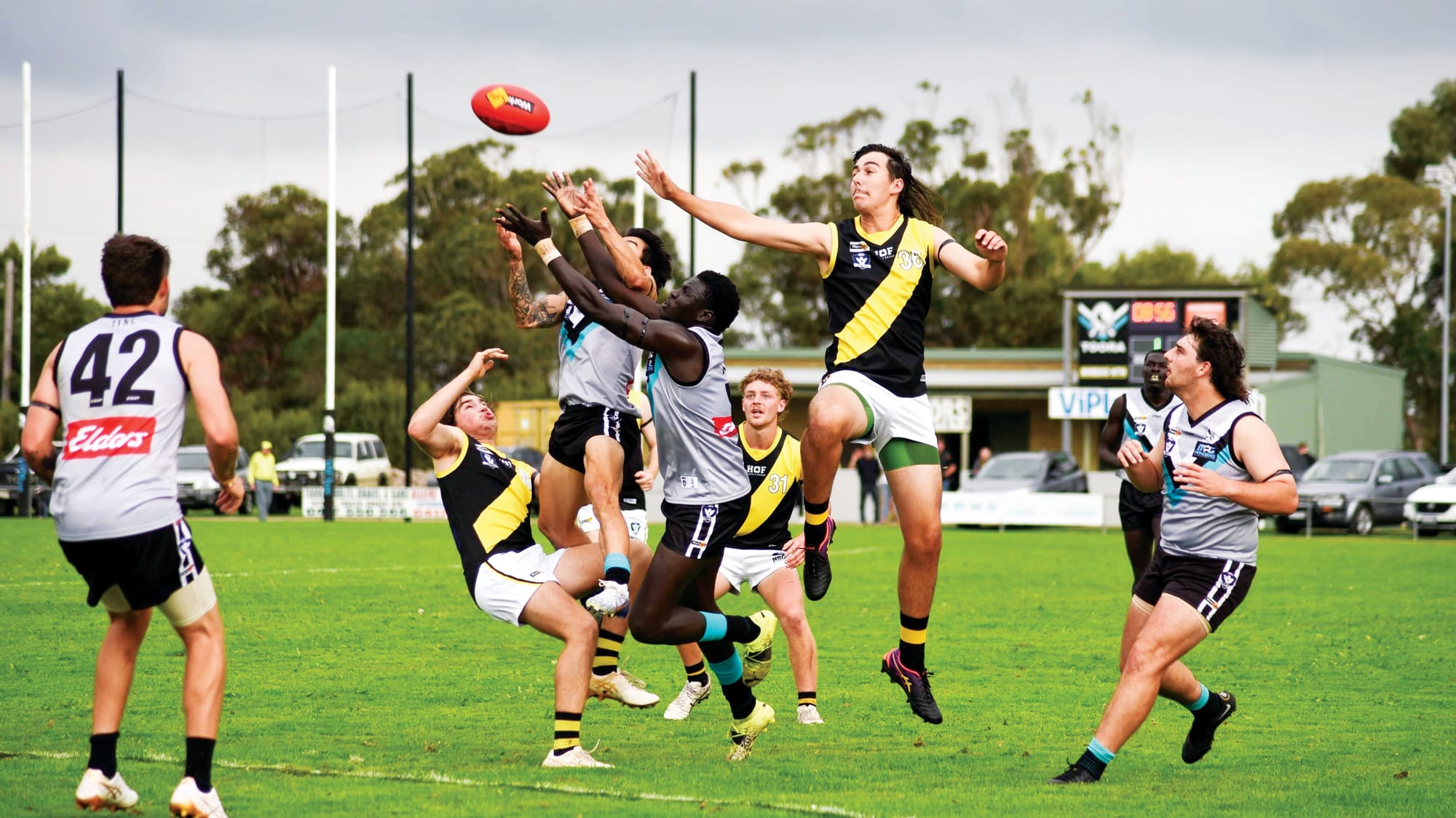 Mirboo North and Toora fought hard in the opening round of the Mid Gippsland league. Photo: Tarley Maurilli-Pulli
