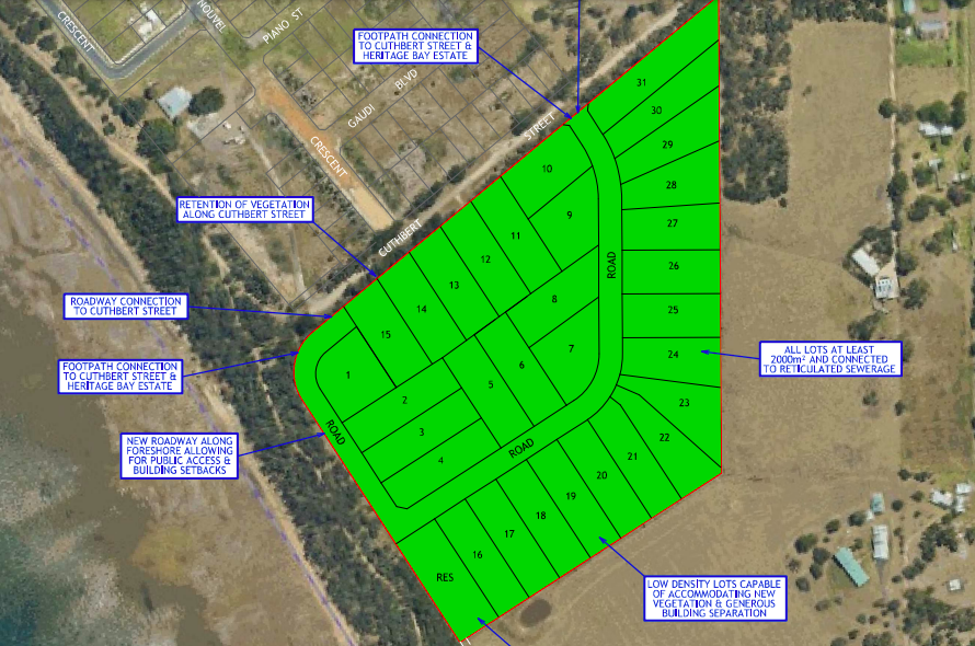 Half-an-acre lots proposed in Corinella