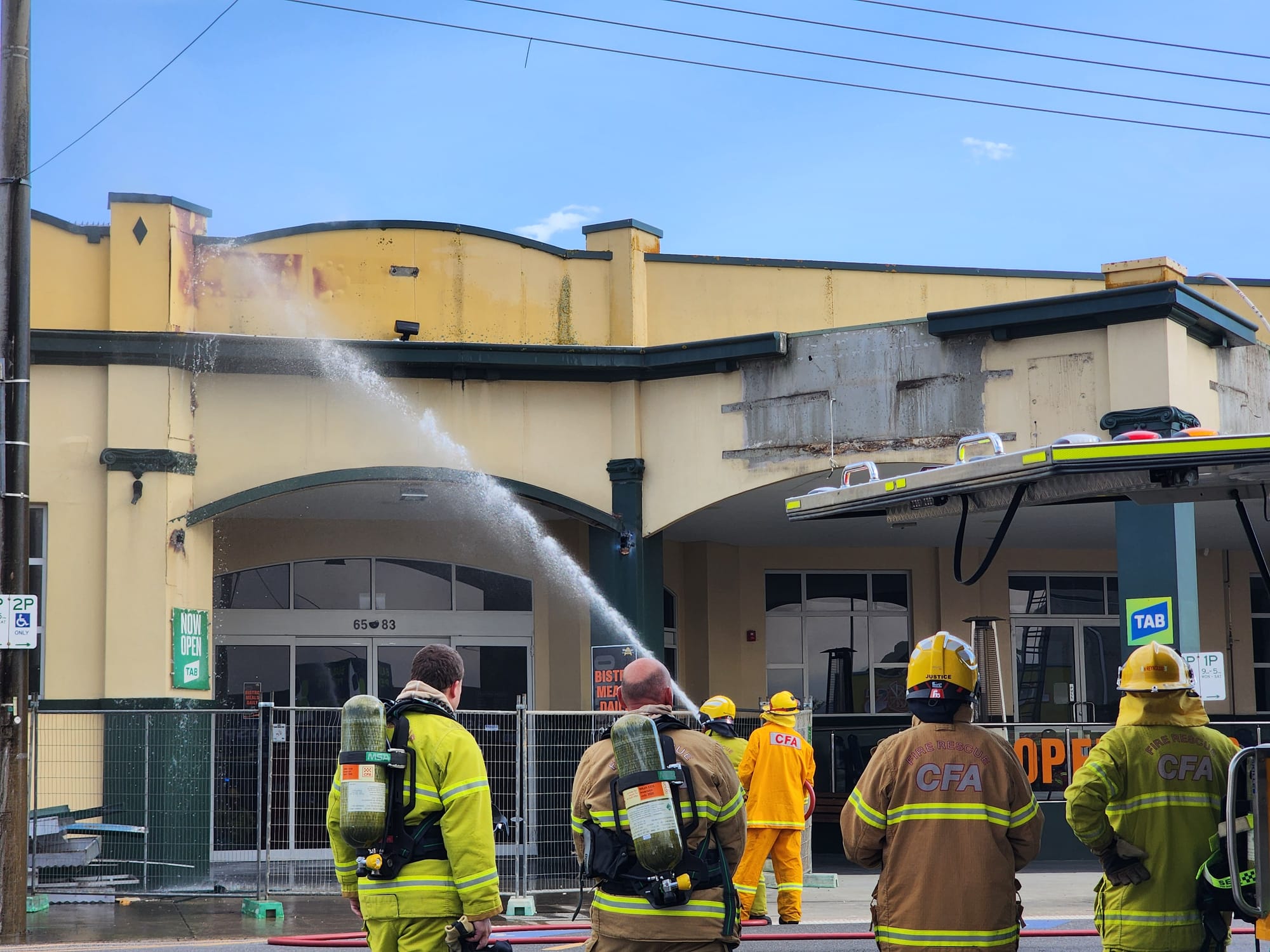 Fire in ceiling during construction works at Wonthaggi Workmen's Club
