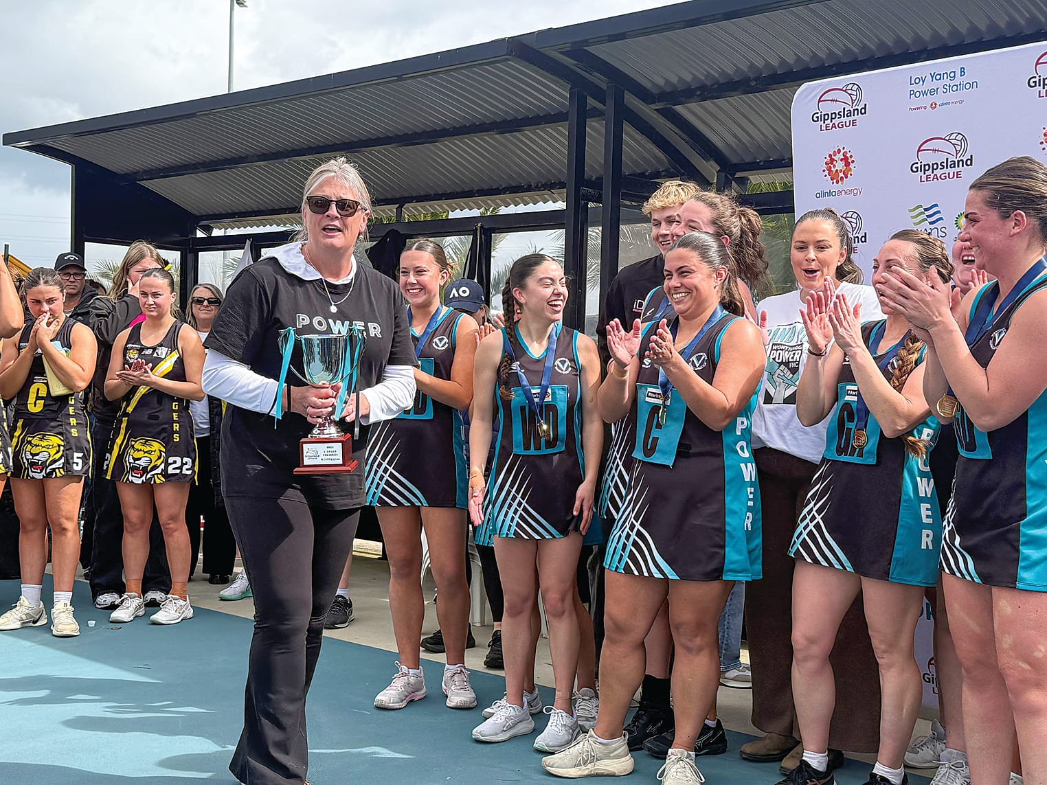 Wonthaggi Power C Grade coach Leanne Brown praised the big Power supporters group, which she said “got us over the line today”.