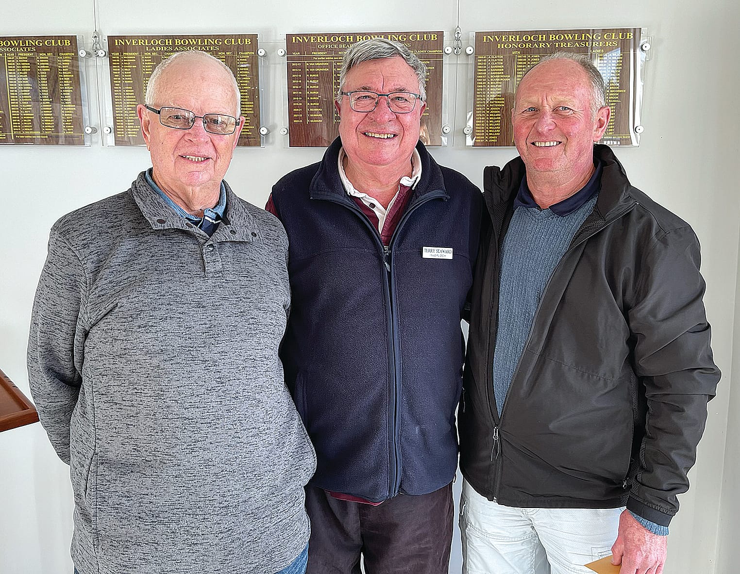 Inverloch’s Mal Marshall, Terry Seaward and Bill Cavanagh.