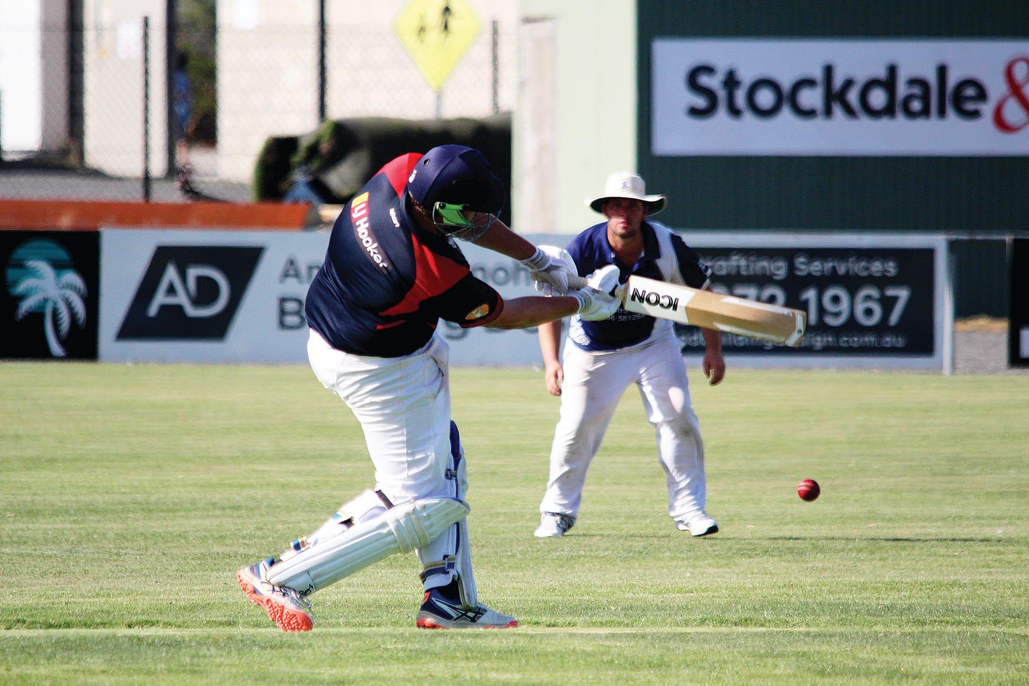 Jack Rowe lays into one in for Inverloch in their loss to Korumburra.