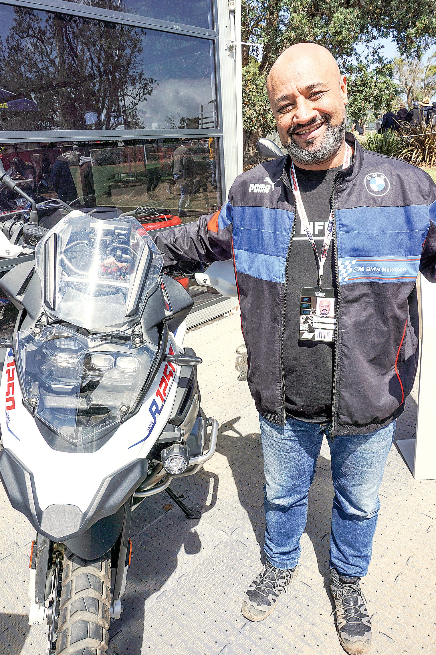 BMW salesman Ayman Wahed showcased a number of the brand’s motorcycles at their MotoGP expo.