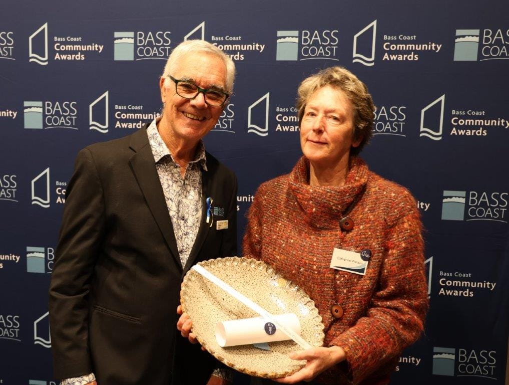 Catherine Watson and 'The Woodlands' winners at Bass Coast's new awards