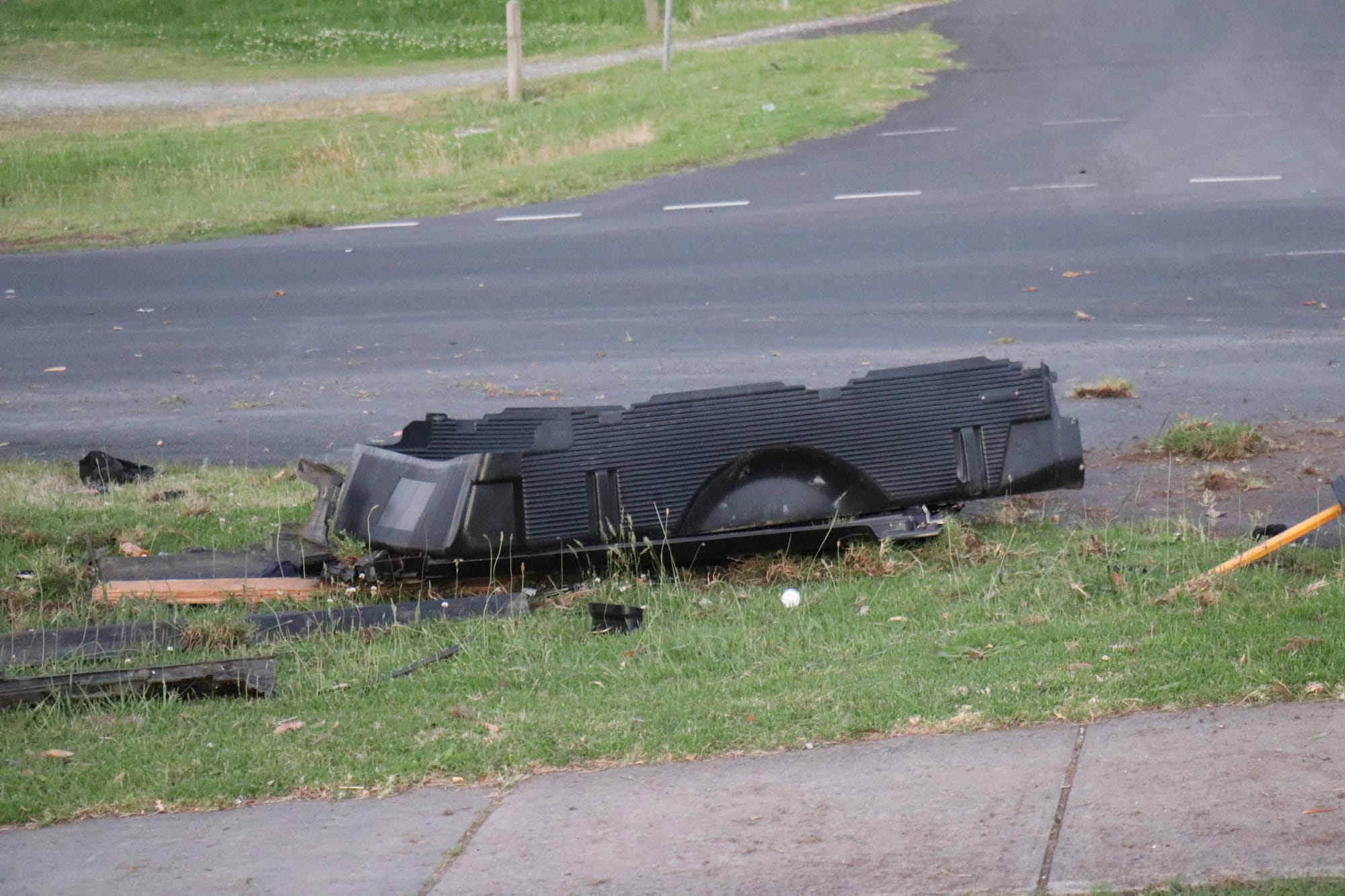 Serious crash on Billson leaves debris scattered