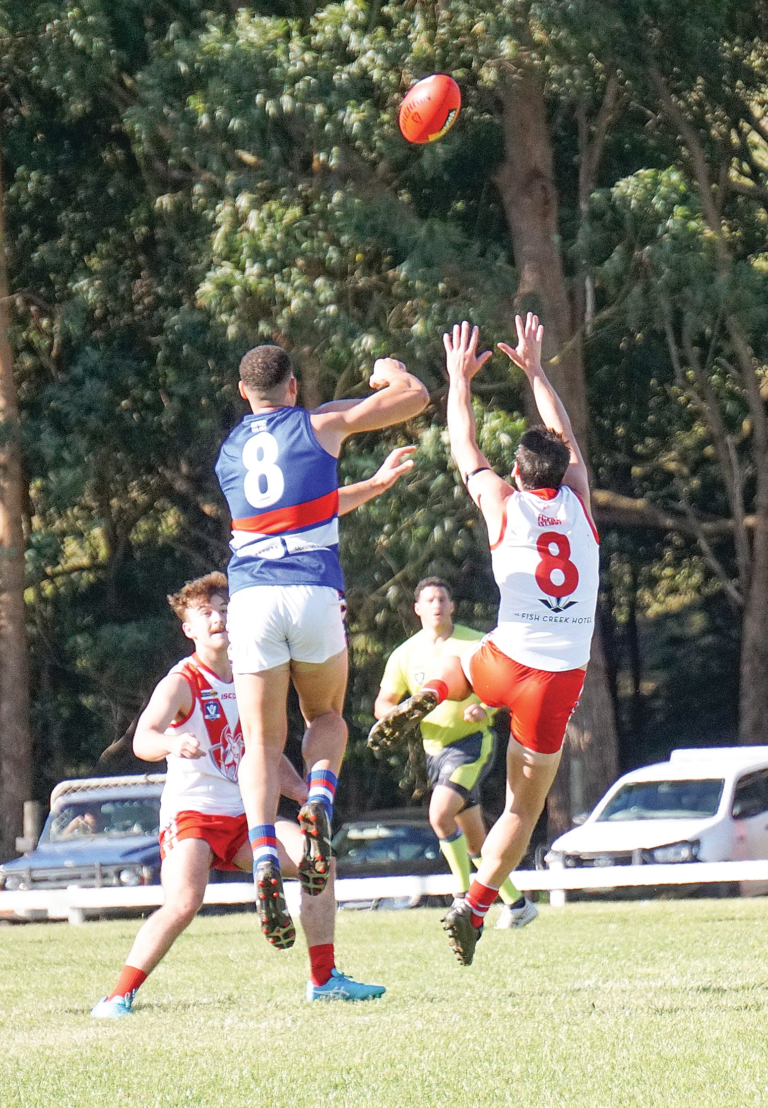 Stewart McCooke goes up in the ruck. Ns26_1624