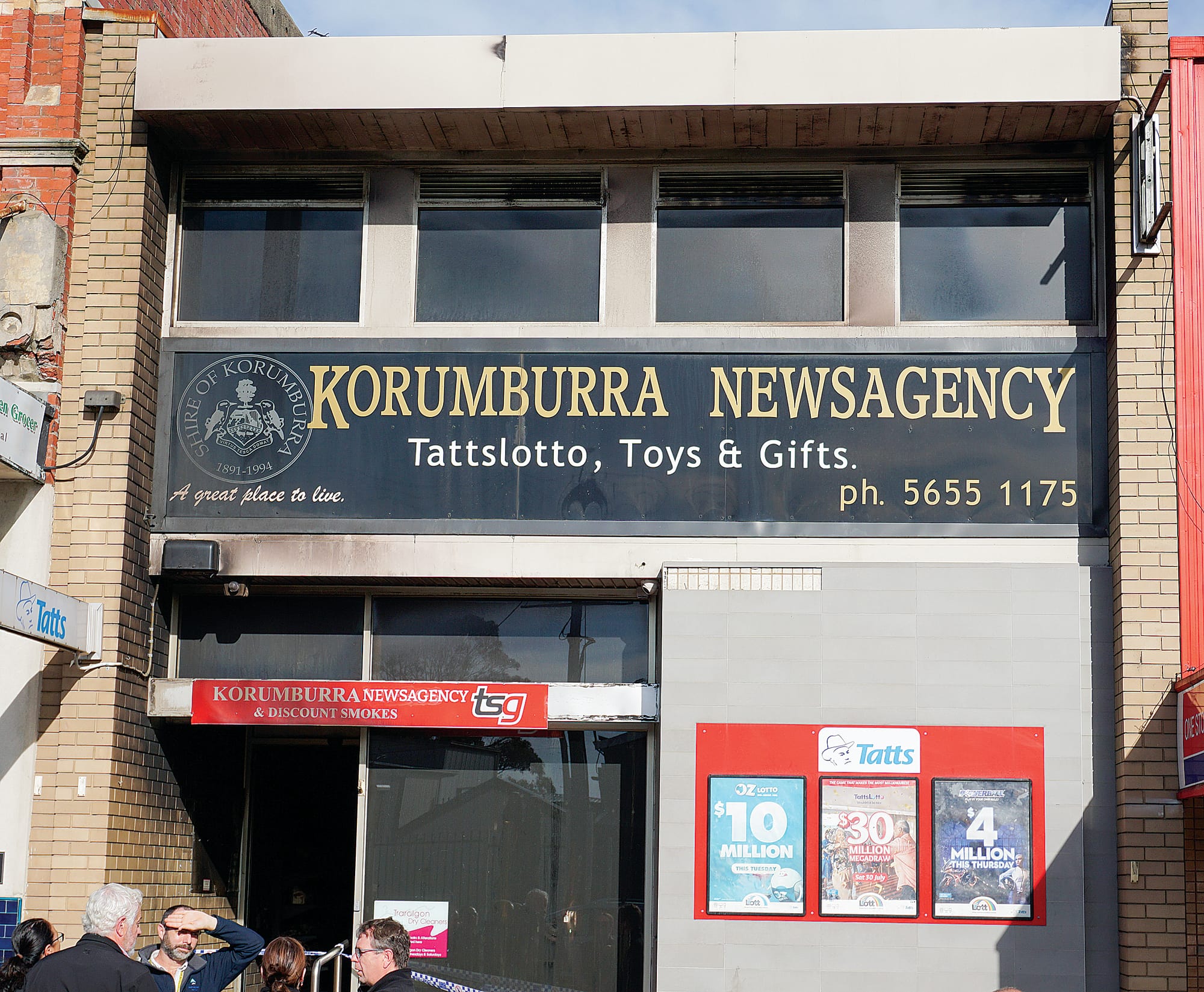Korumburra Newsagency was decimated by a fire that tore through the building on Sunday evening. C16_3022