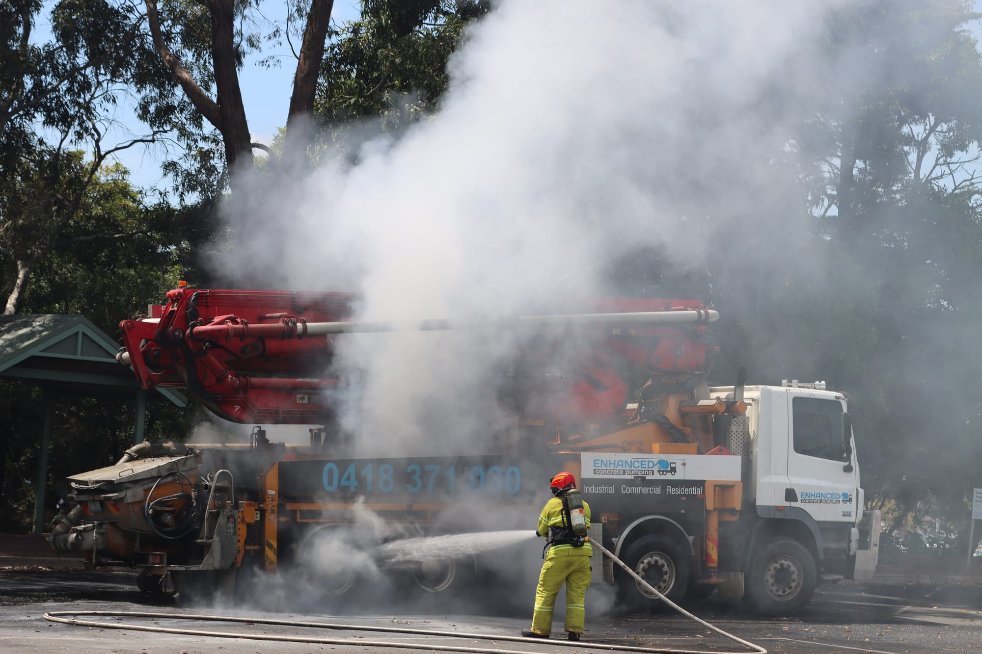 Brigades combine to extinguish Leongatha truck fire