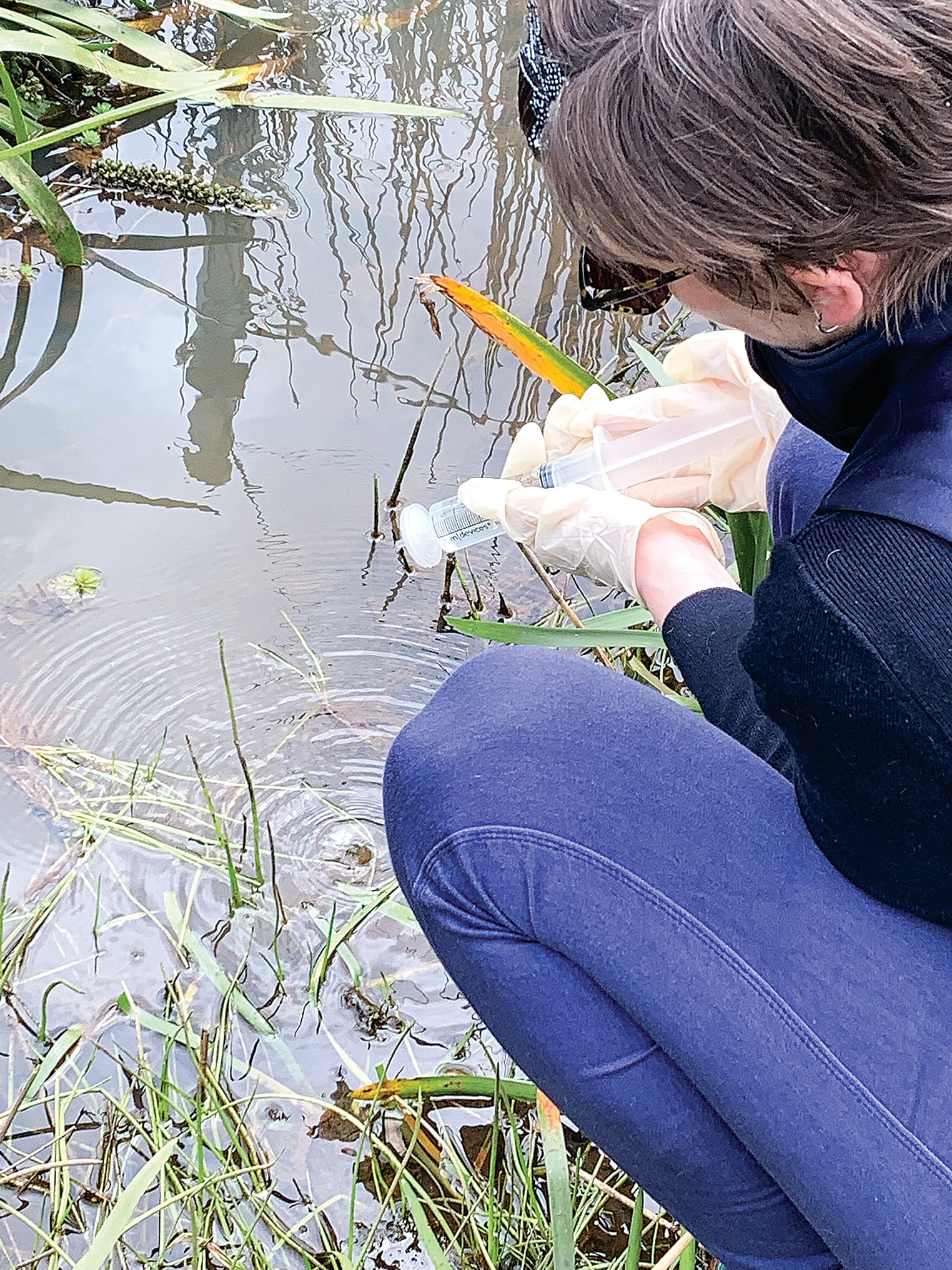 West Gippsland CMA Waterwatch Coordinator, Tash, monitoring a site during the Great Platypus Search.