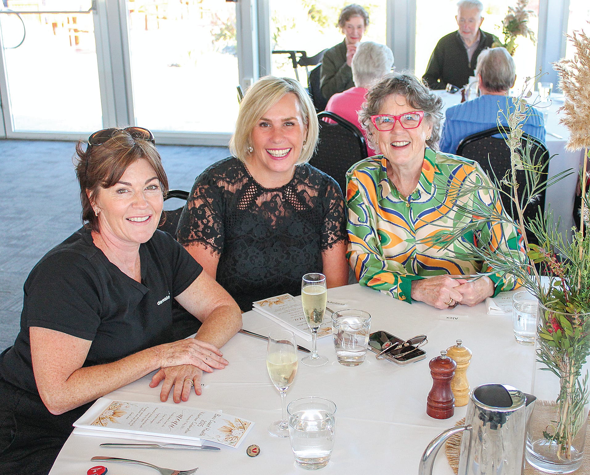 Alison Adams of Revive Beauty and Spa, Melissa Stirton of Headlines Hairdressing and Volunteer Alex Jackson at the lunch. Alison and Melissa, together with Michael Turton of The Cape Tavern, organise annual major fundraising events for BCH.