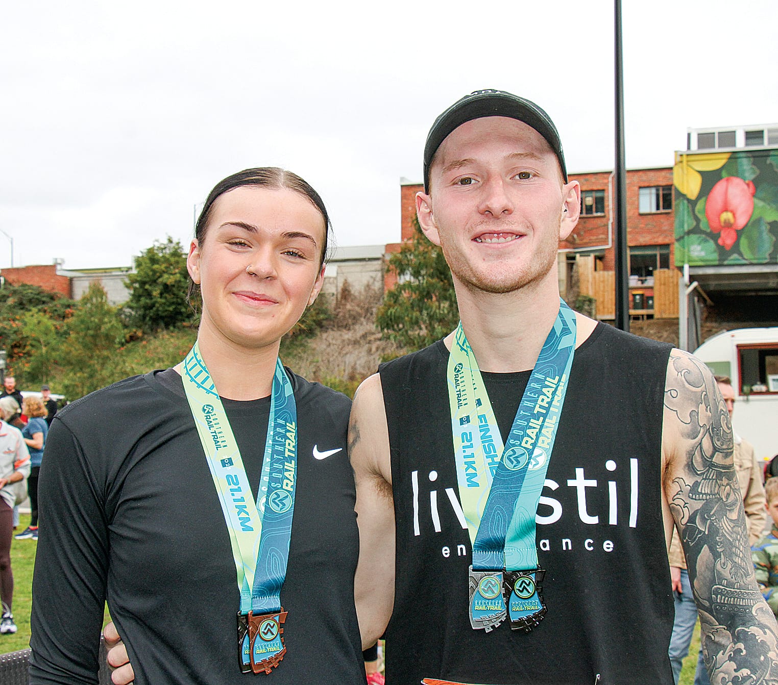 Jordan Rintoule and Kyle Standfield were both winners in the Southern Rail Trail Run at Leongatha. B102_2225