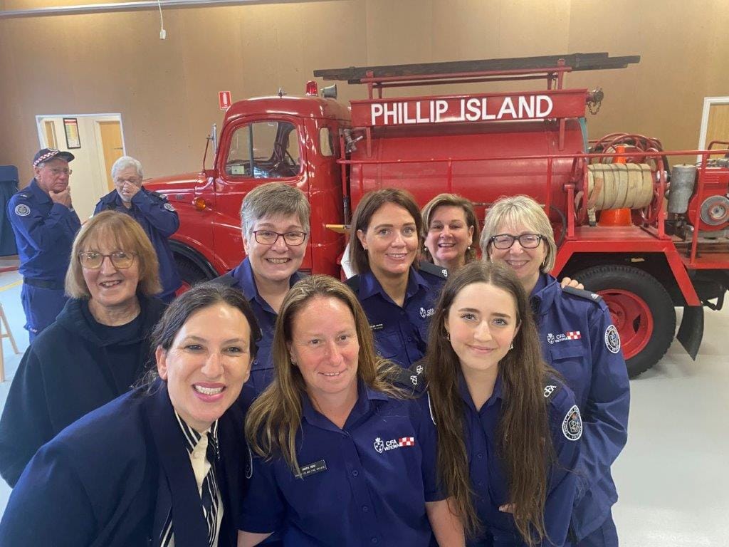 Jordan Crugnale was delighted to note that 20 of the 57 active fire fighters at the Phillip Island Fire Brigade are women and the new station has facilities for both male and female members.