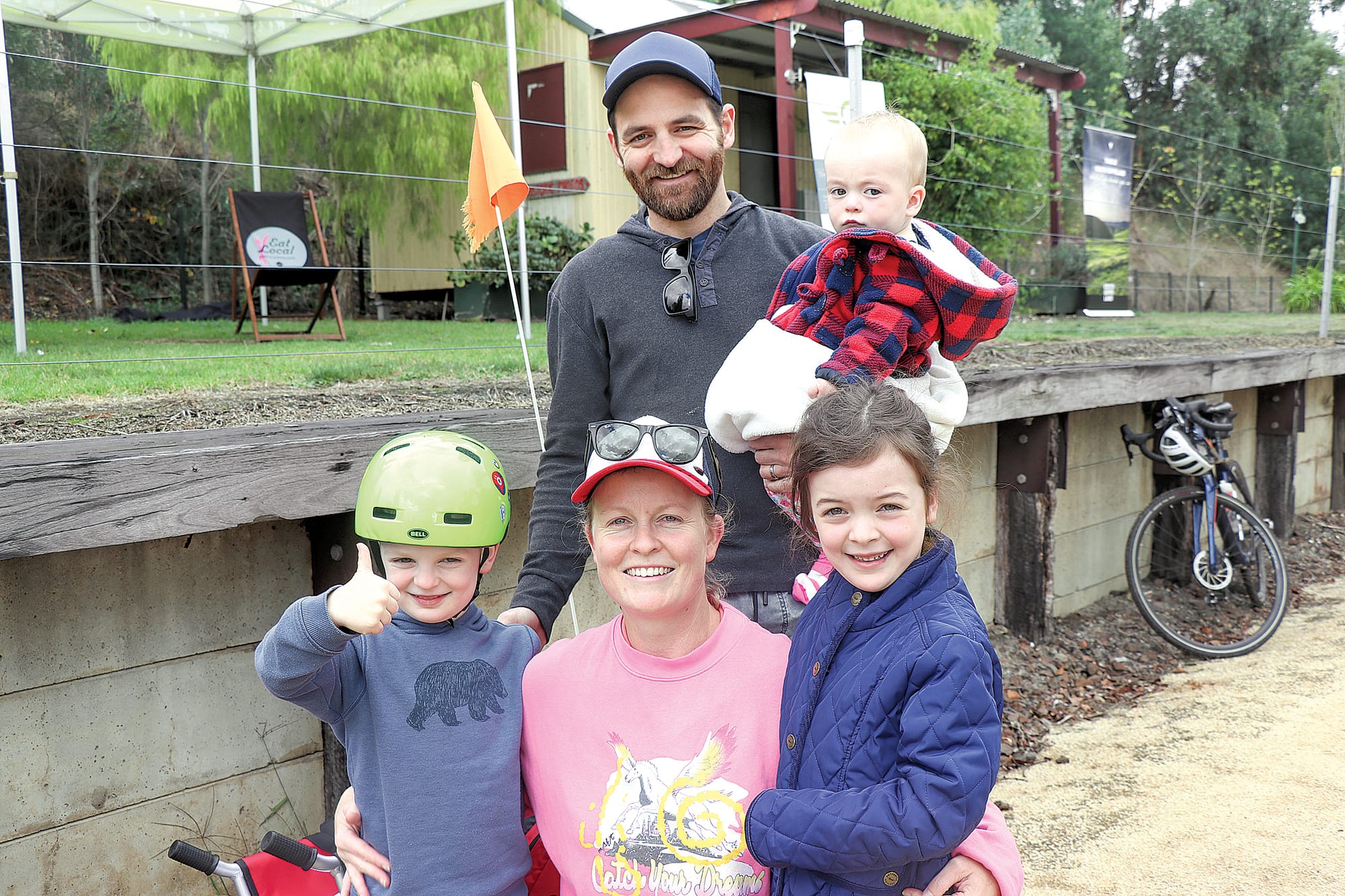 The Harrison family attended the official opening of the Great Southern Rail Trail Extension between Nyora and Leongatha in Loch on Saturday morning. Z05_1423