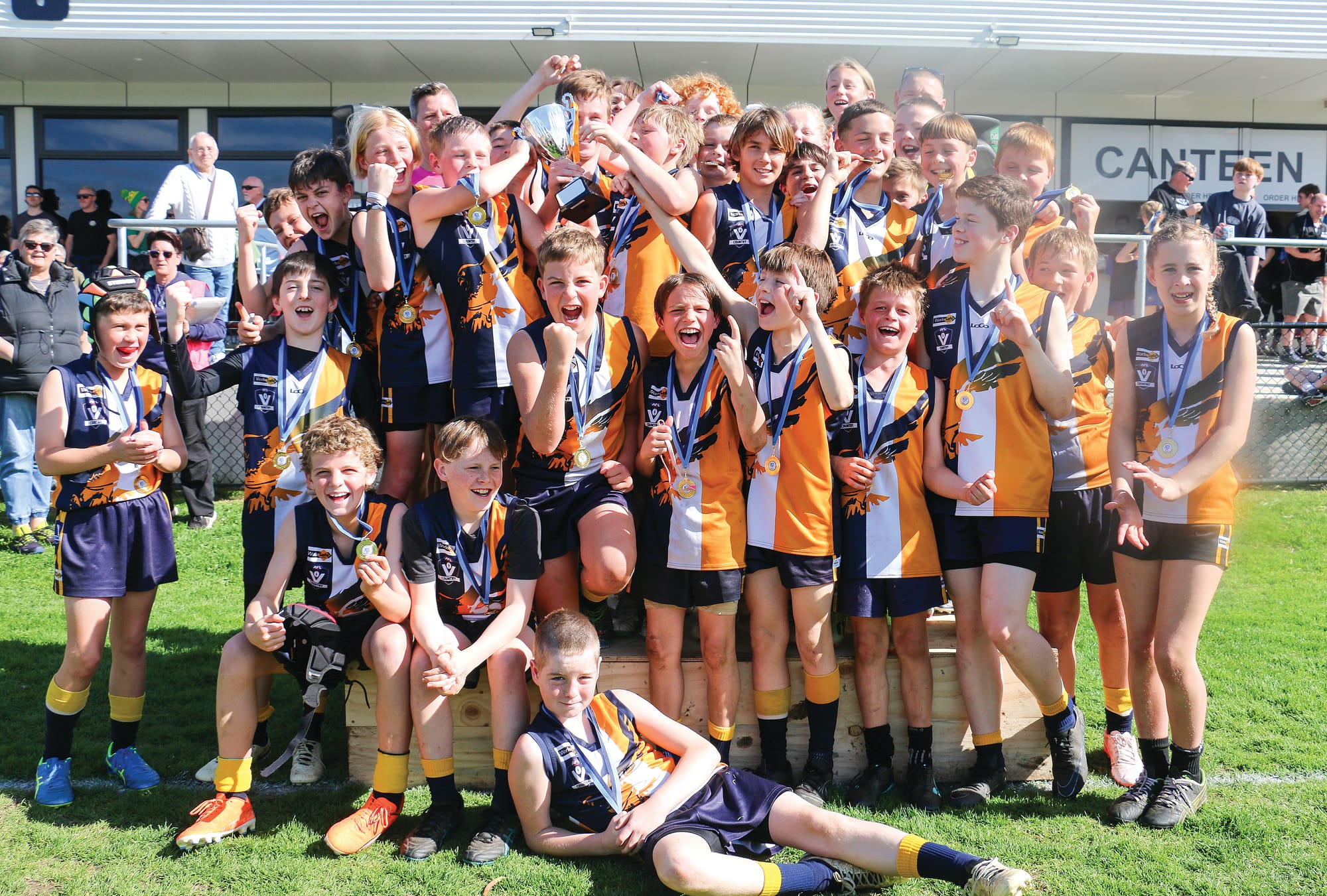The 2024 U12 mixed premiers Inverloch-Kongwak.
