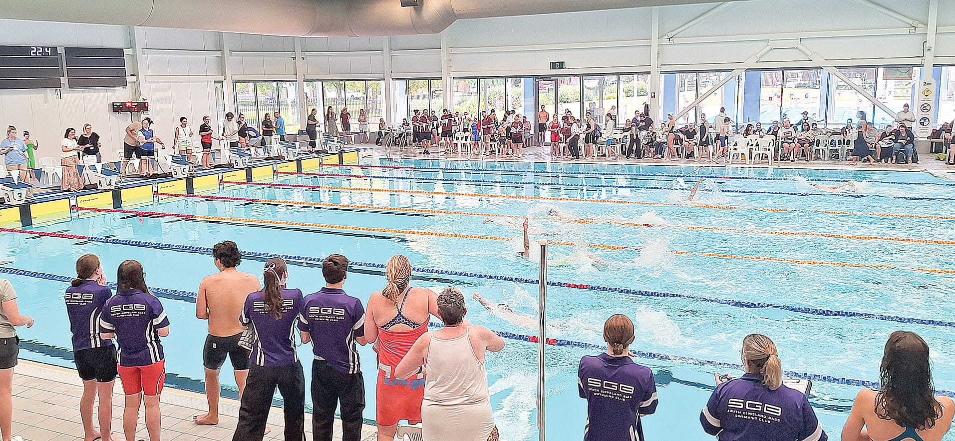 Club backstroke champion Will takes on Head Coach Dylan Muir.