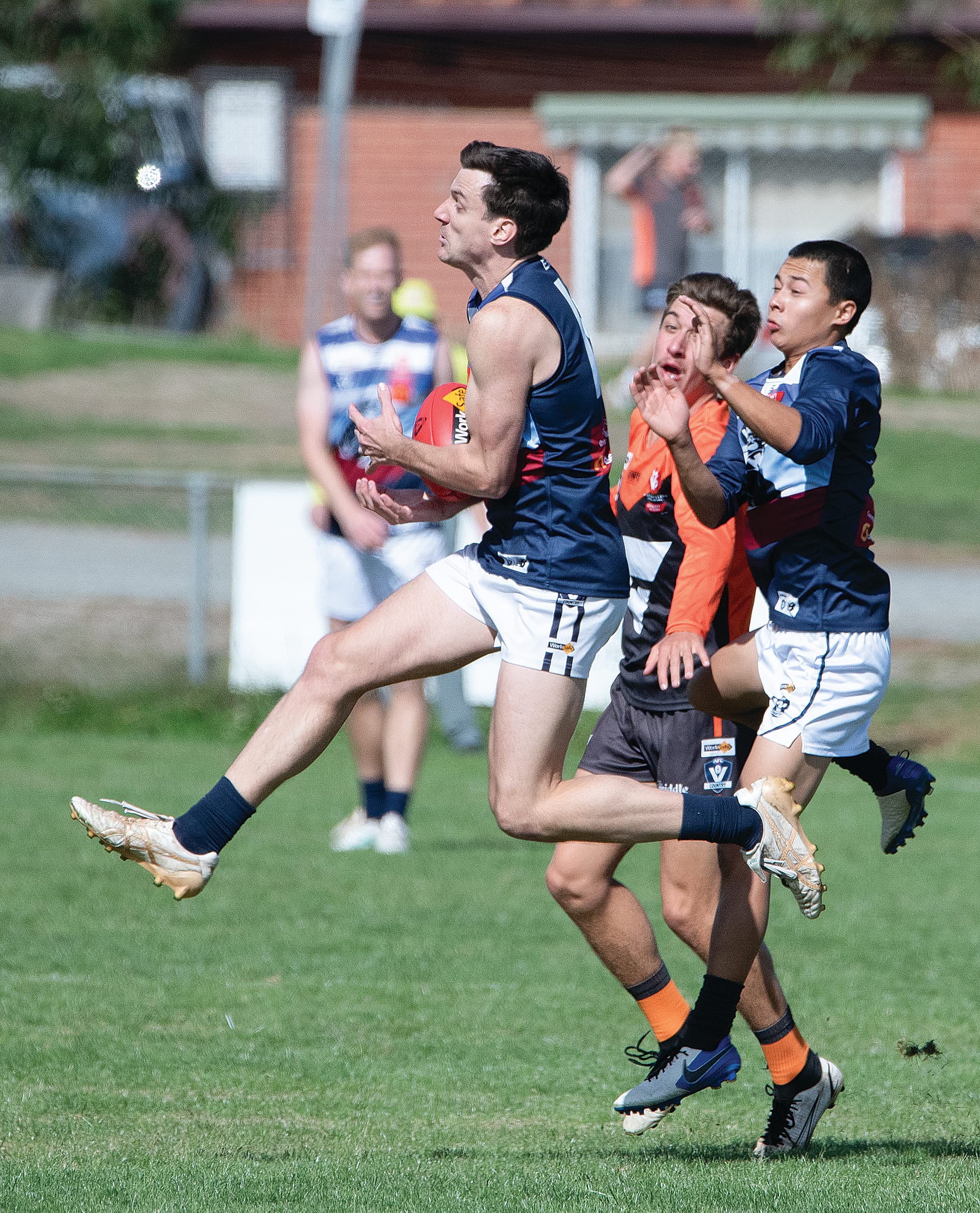 Joseph West takes a safe mark for Kilcunda Bass.