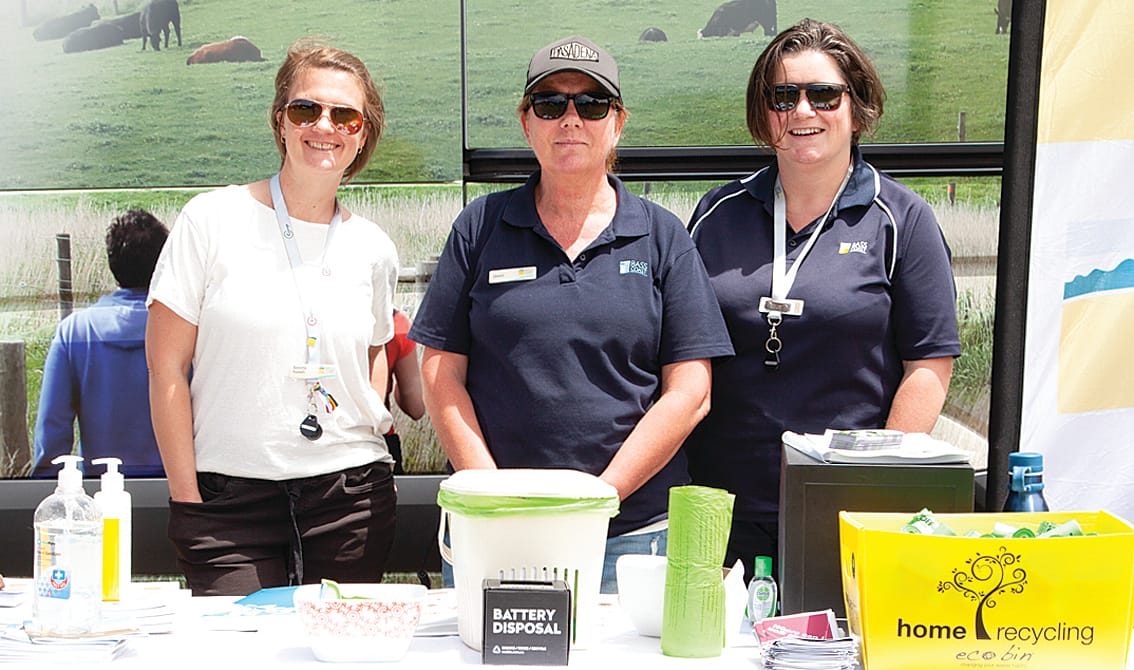 Bass Coast Shire staff sharing info on reducing waste at last year’s event.