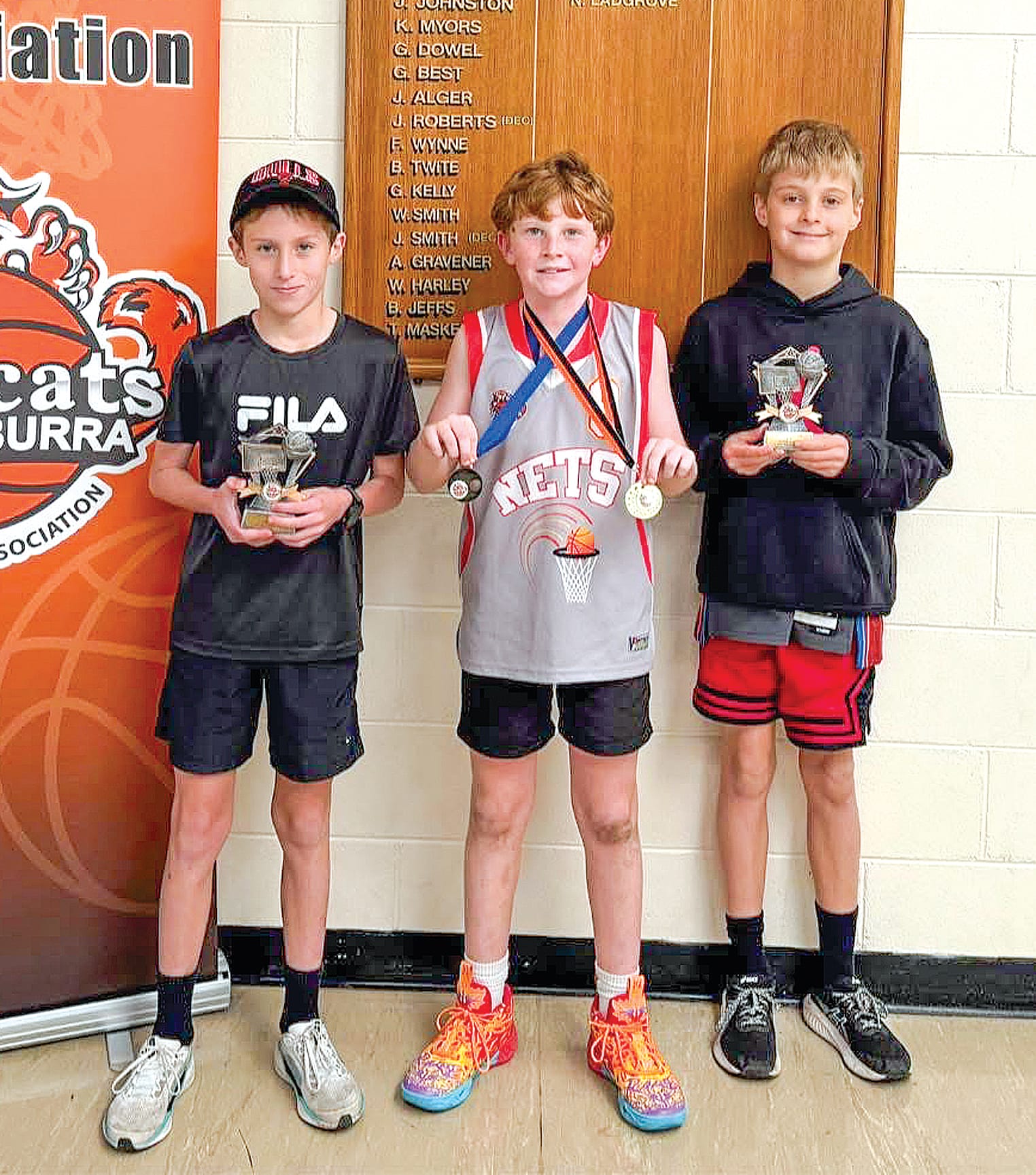 Oliver Buttigieg, James Wallis and Tyson James had a great season in the U12 boys’ competition.