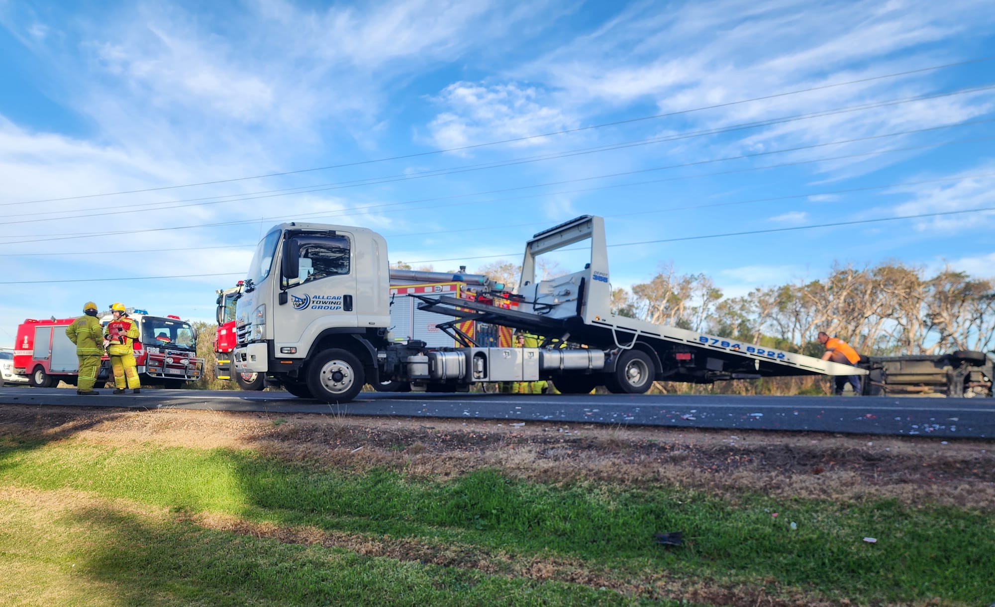 Bass Highway closed after vehicle flips