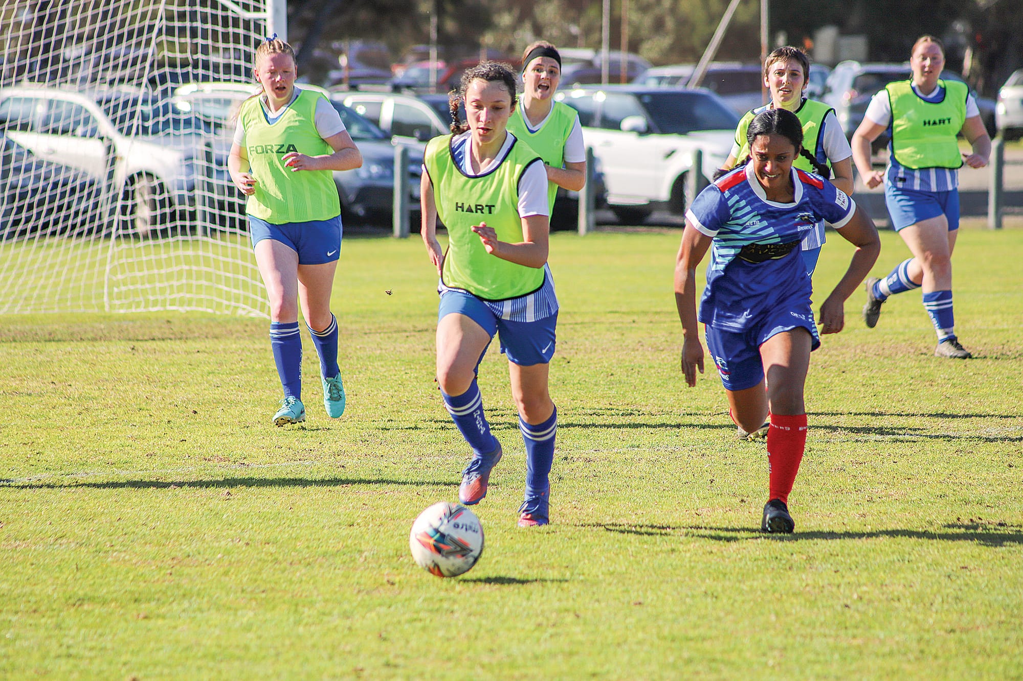 Leongatha’s Mikaela Misso was instrumental in the Knights defence. 