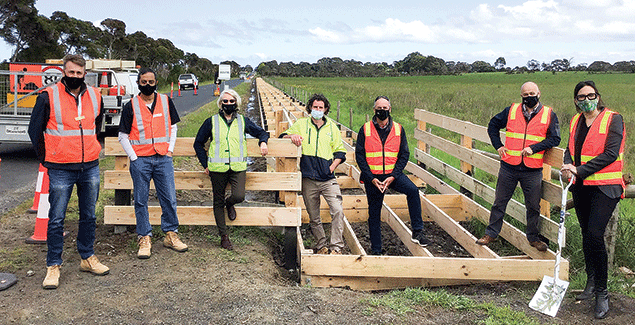Waterline pathway works progressing