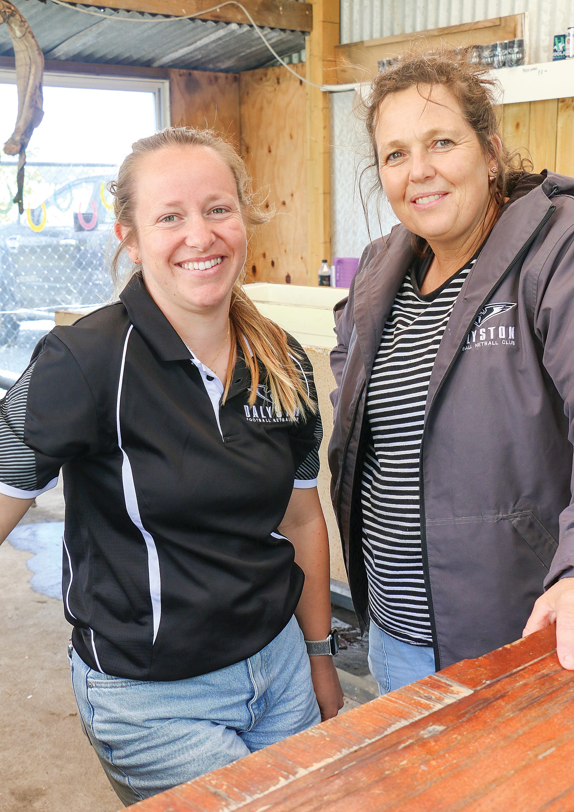 Sarah Blundell and Jenny McRae from Dalyston Football Netball Club volunteered their time behind the bar at the Woolamai Races on Saturday. 