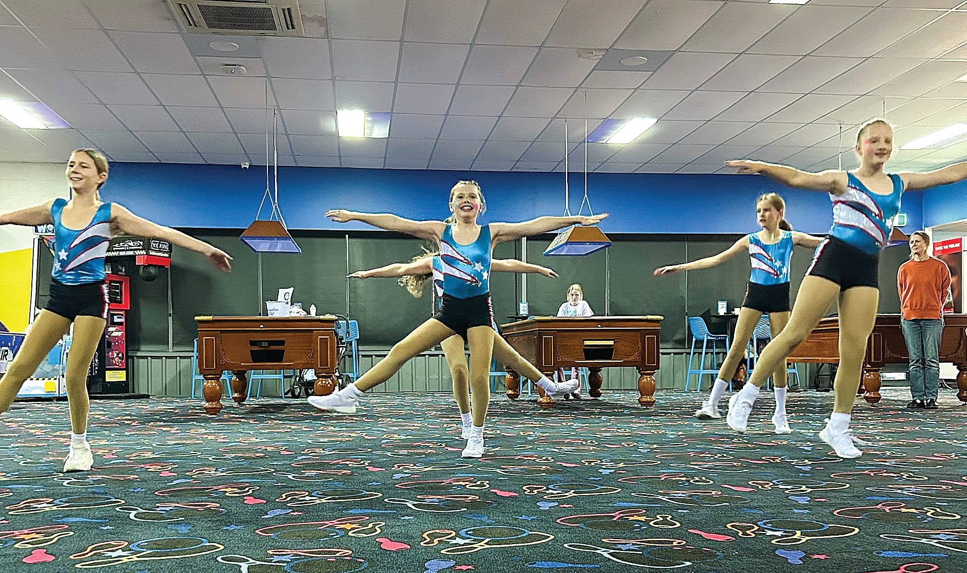 Our Lady Star of the Sea’s aerobics team gave a performance at its fundraiser at the Phillip Island Tenpin Bowling and Entertainment Centre.