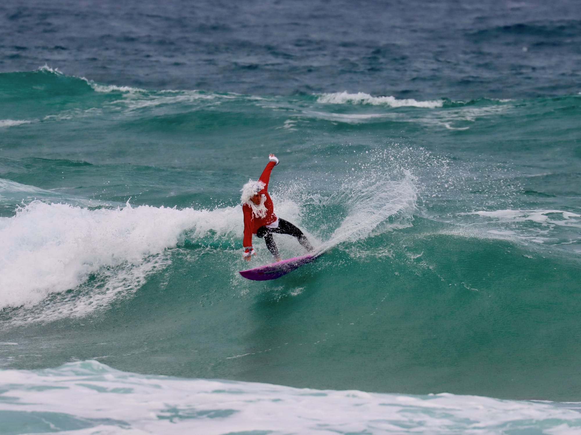 PIBC's surfing Santa. Photo: Andrew Lidsey