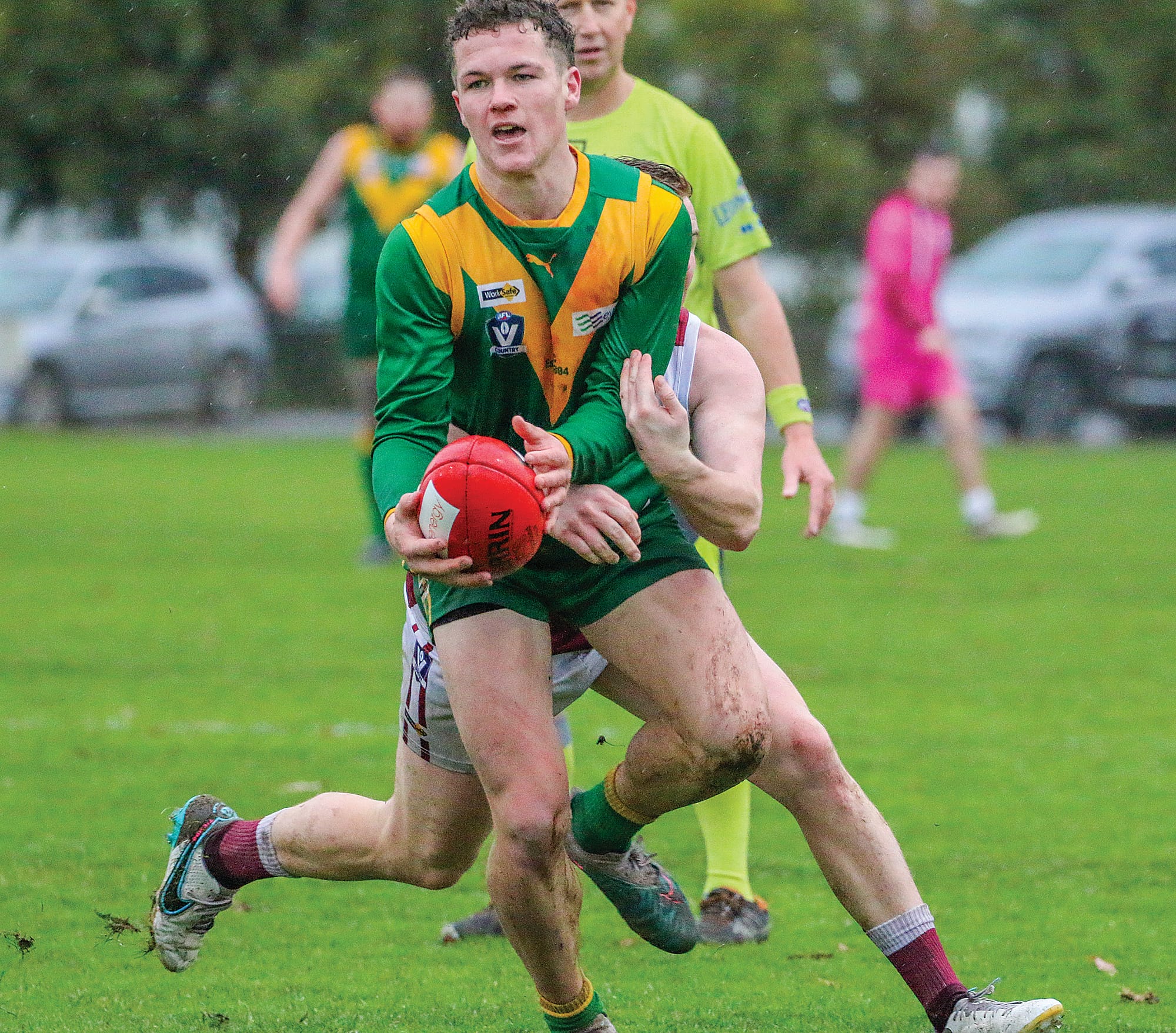 Leongatha’s Tom Hanily debuted in the Seniors on Saturday. 
